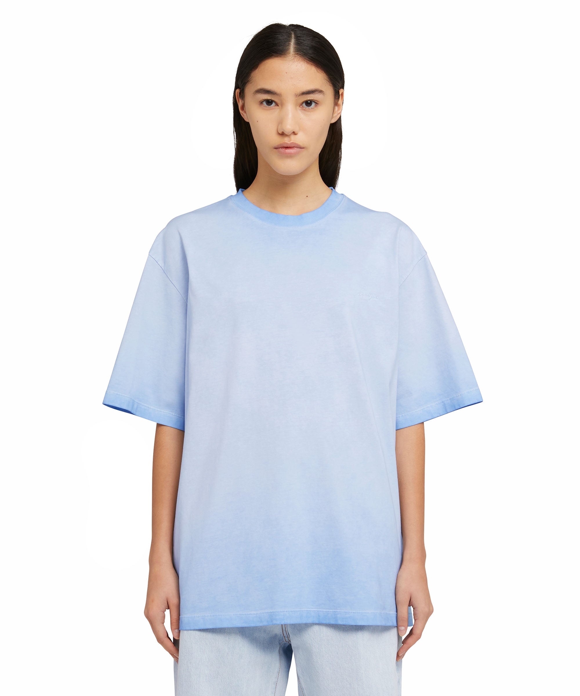 T-Shirt with faded treatment and embroidered logo - 2