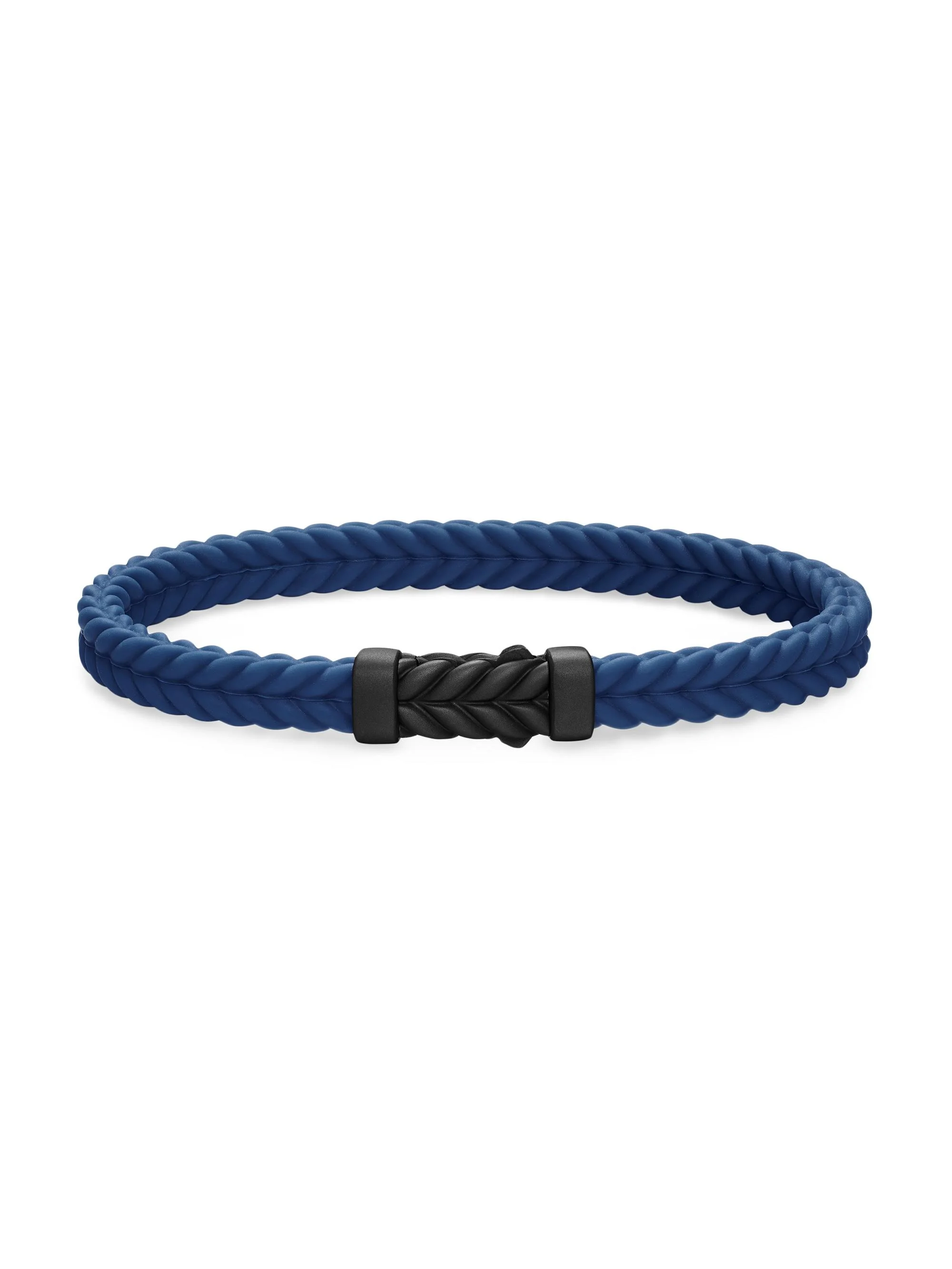 Men's Chevron Rubber Bracelet - Black - 1
