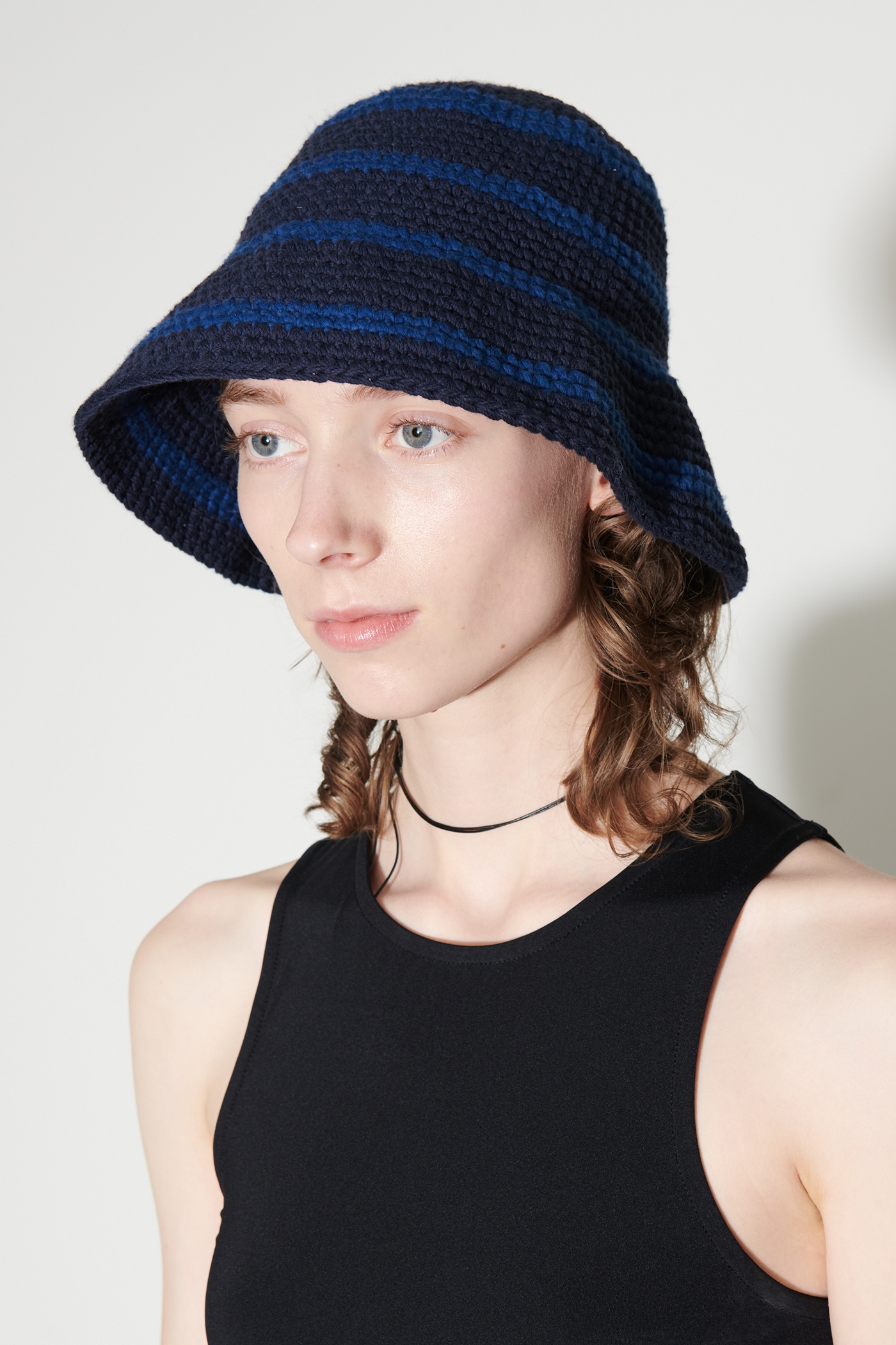 Tom Tom Hat Carolean Blue Tousled Cotton - 3