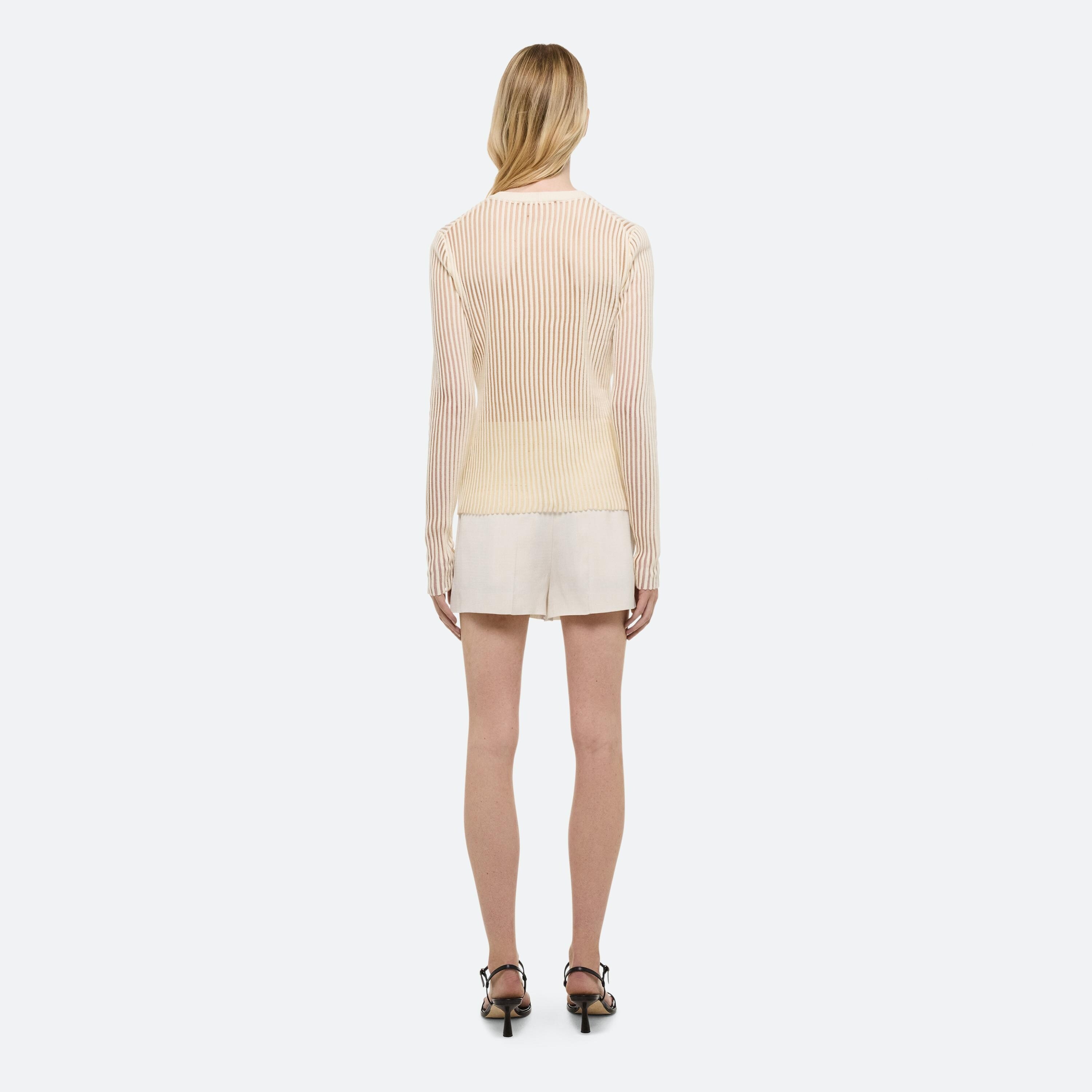 SPACED SHEER CREWNECK - 5