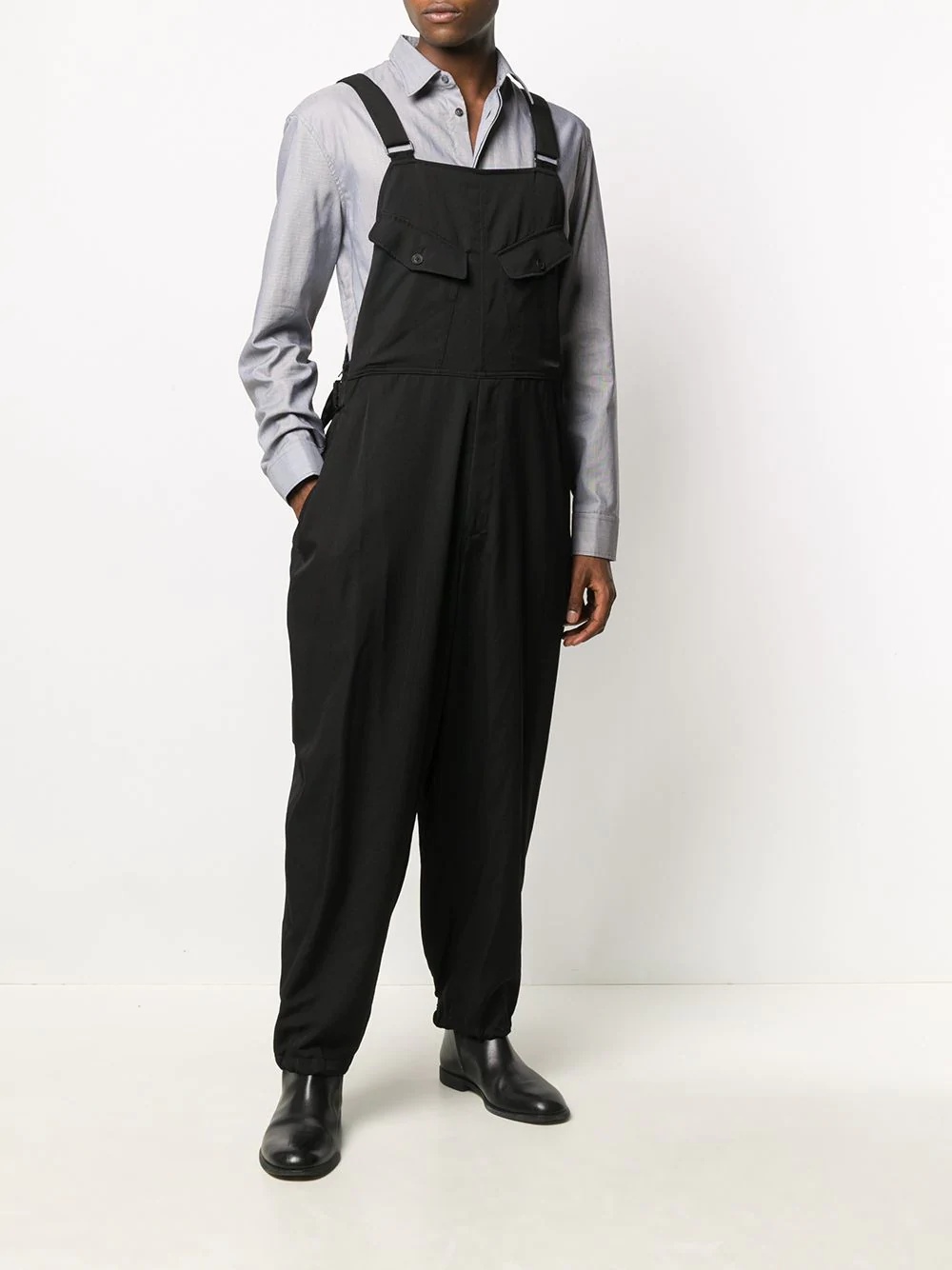 slouched dungaree trousers - 2