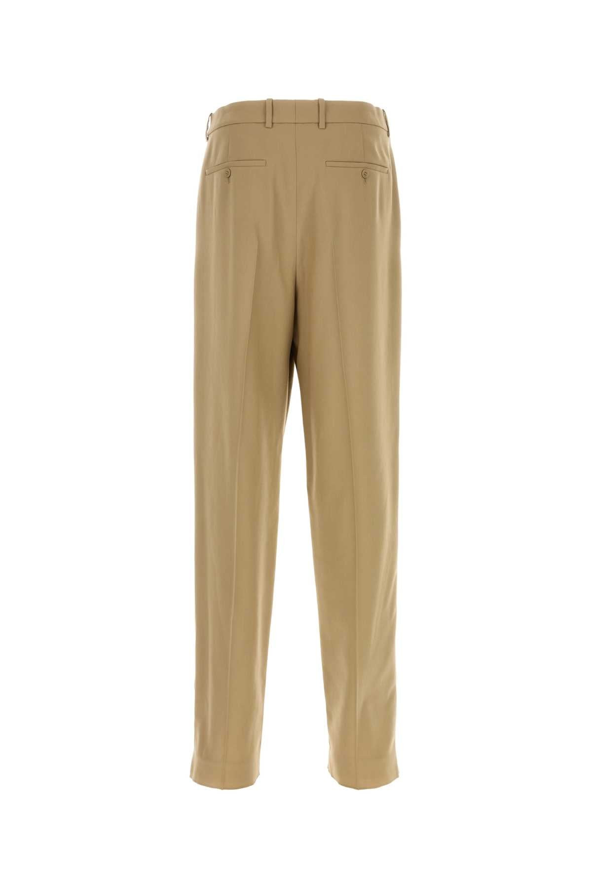 Saint Laurent Men Beige Gabardine Pant - 2