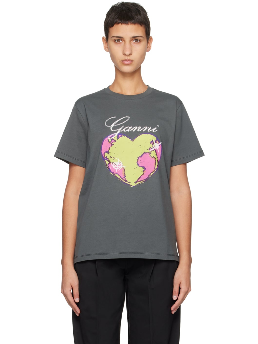 Gray Heart T-Shirt - 1