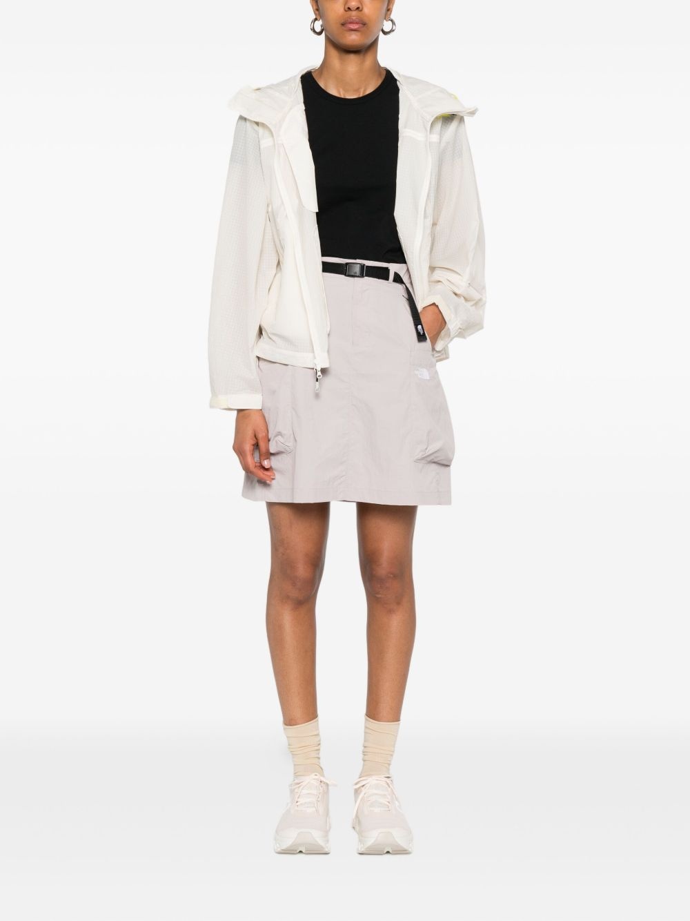 hooded zip-up windbreaker jacket - 2