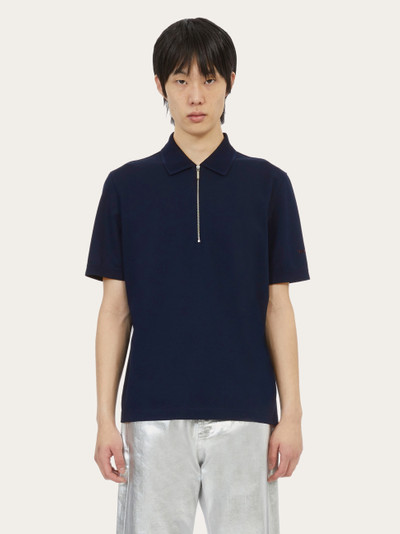 FERRAGAMO Polo with zip collar outlook