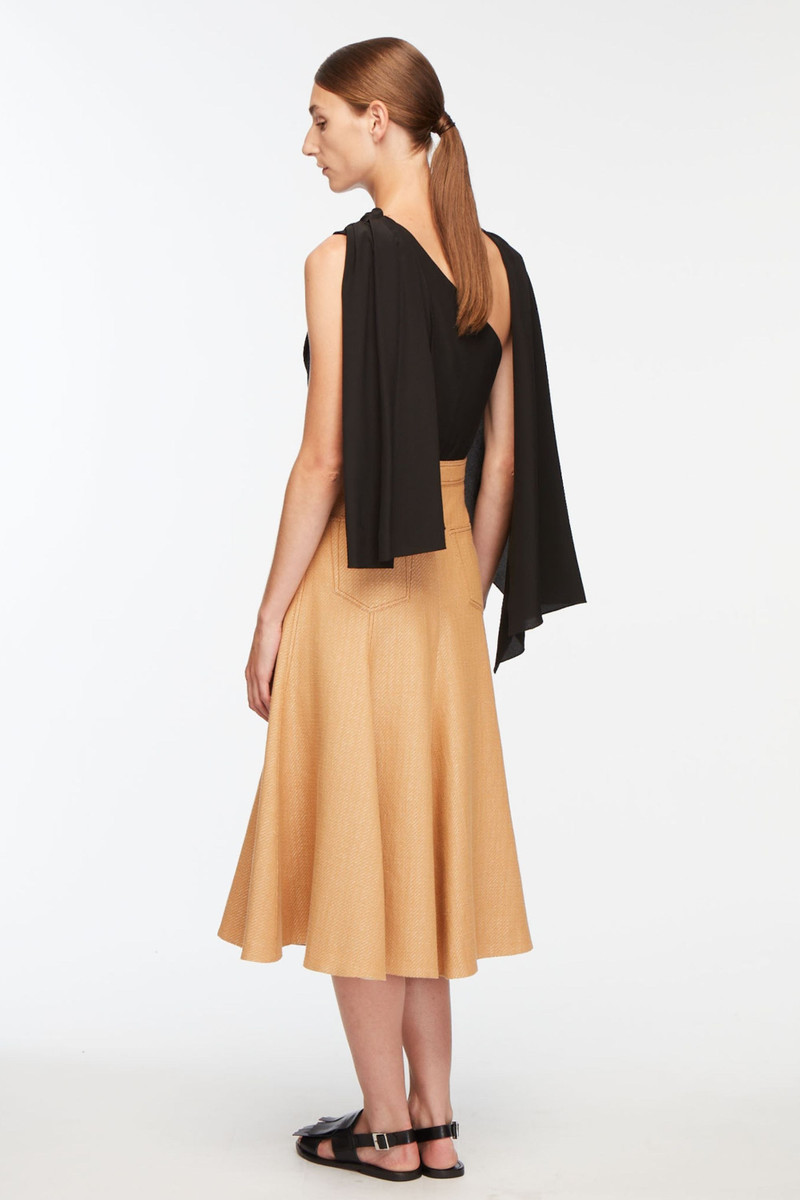 Rosie Top In Black Silk Crepe De Chine 3
