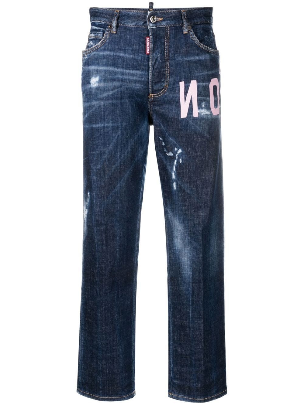 Icon mid-rise straight-leg jeans - 1