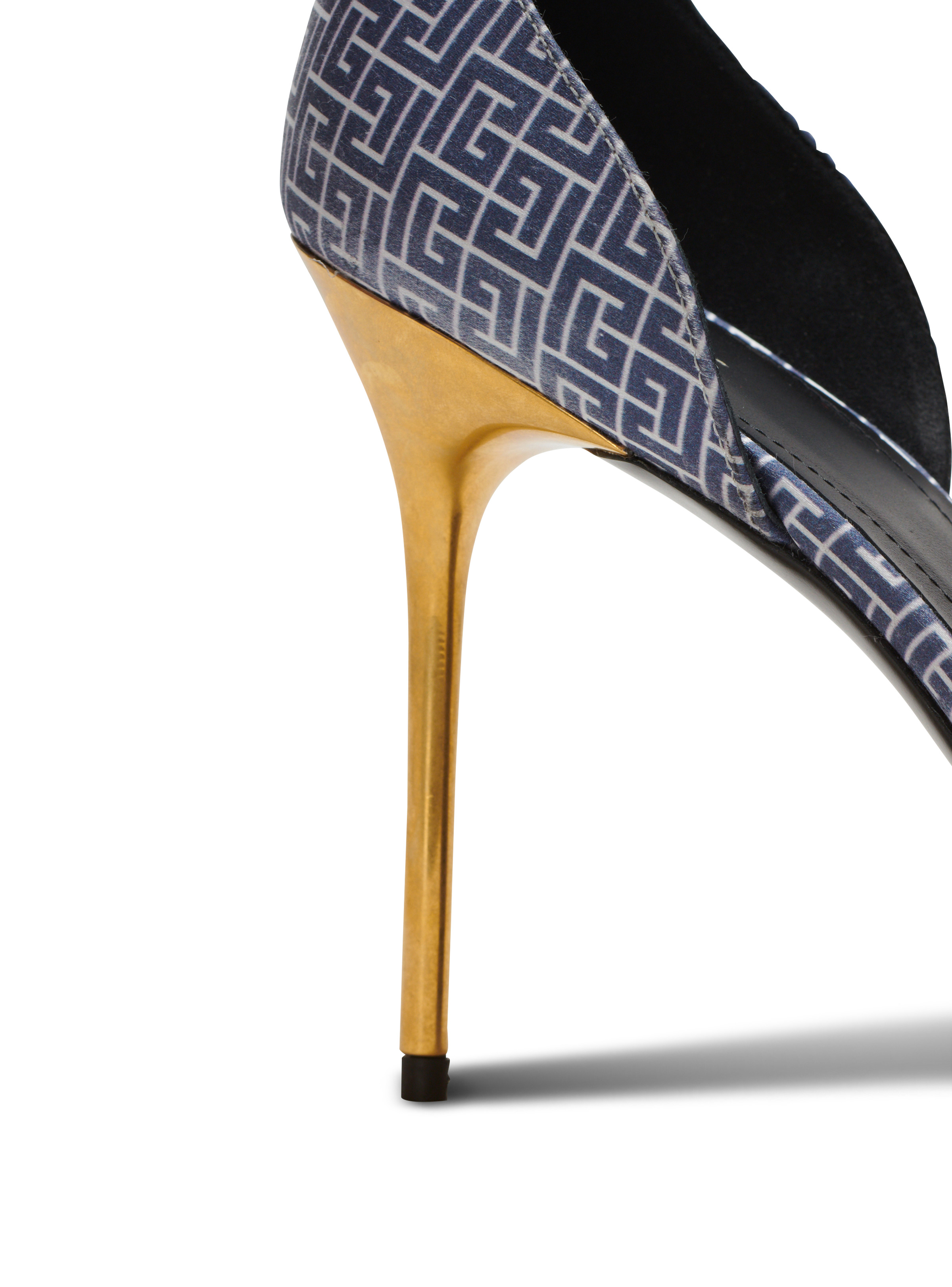Uma monogrammed scarf sandals - 6