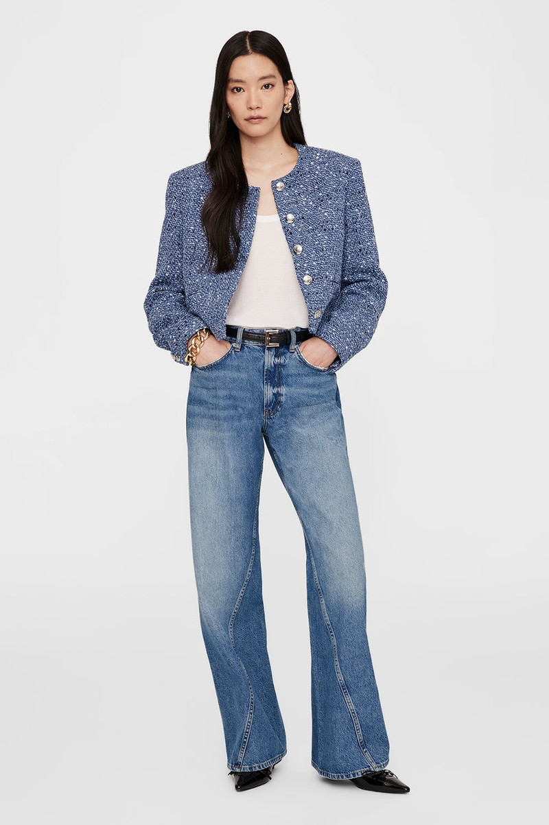 ANINE BING Amber Jacket - Blue Tweed outlook