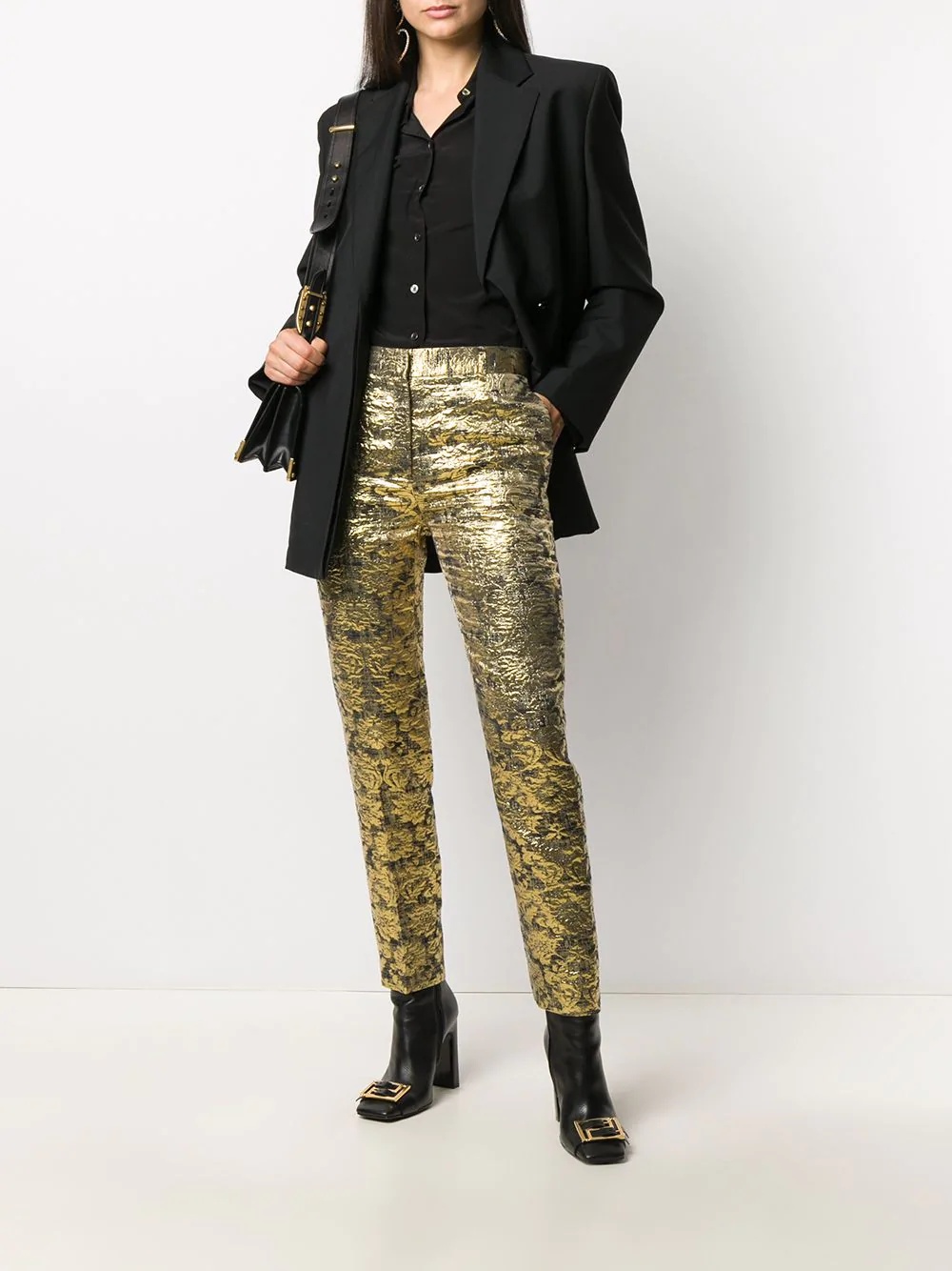 Lucy metallic-effect trousers  - 2