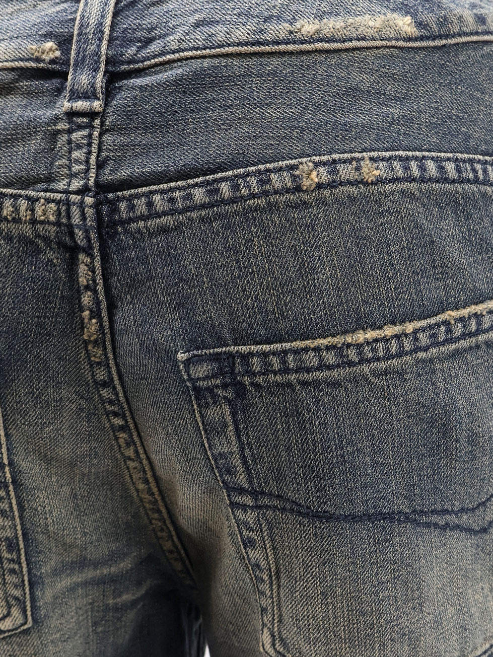 Curved Waist Pants Jeans - 3