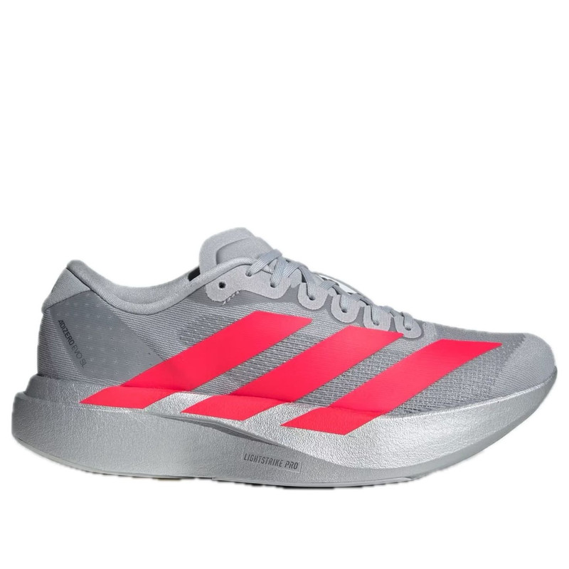 adidas (WMNS) adidas Adizero EVO SL 'Silver Metallic Lucid Red' KI3383 outlook