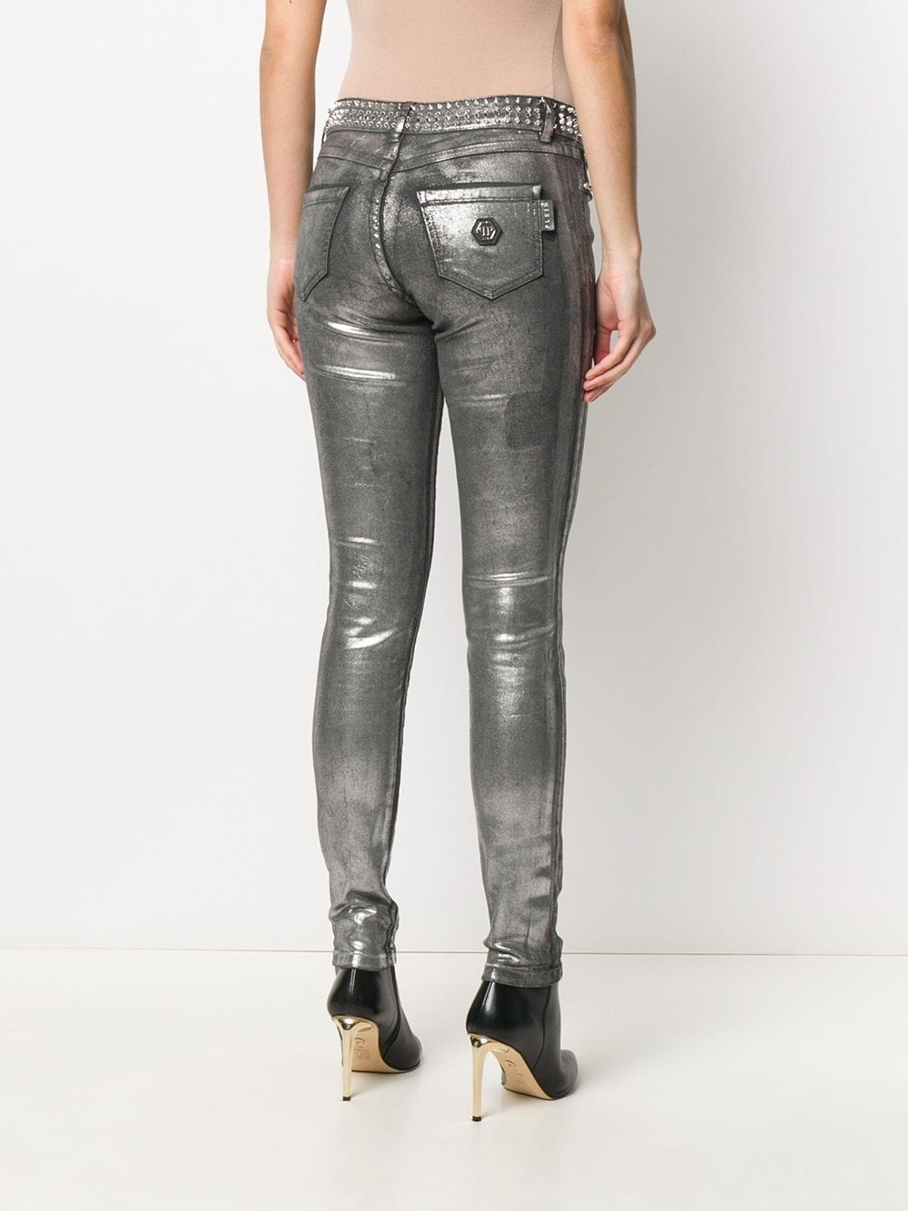 rockstud metallic jeggings - 4