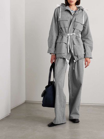 Proenza Schouler Nina hooded gingham cotton and linen-blend jacket outlook