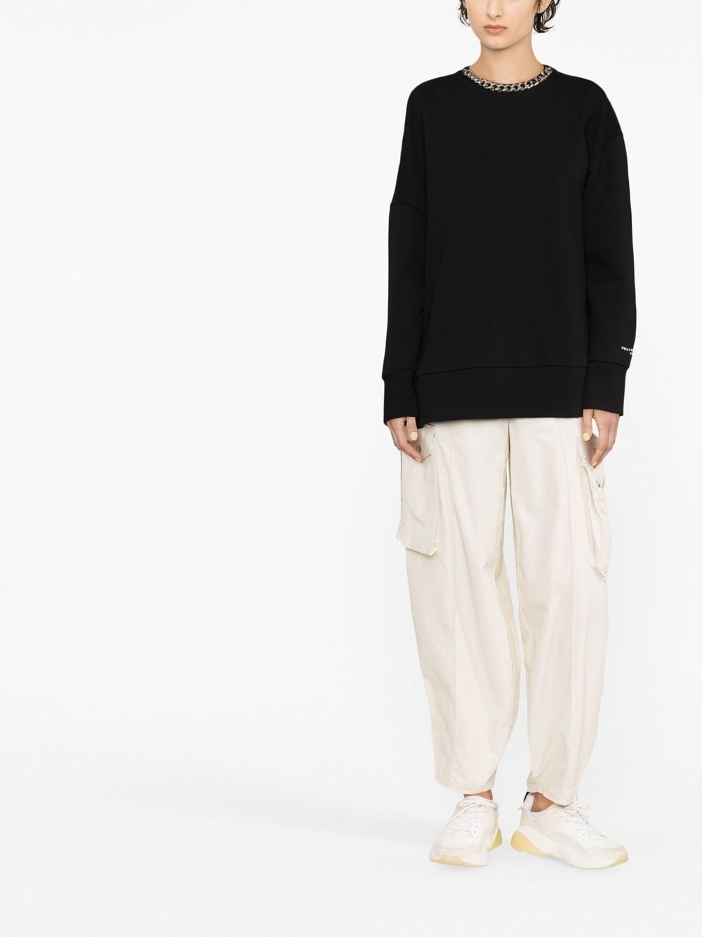 chain-link cotton sweatshirt - 2