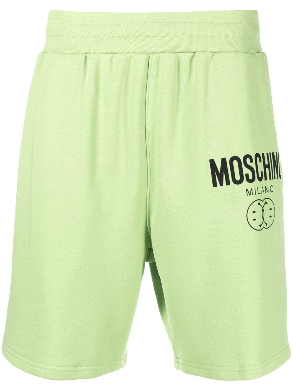 logo-print organic-cotton track shorts - 1