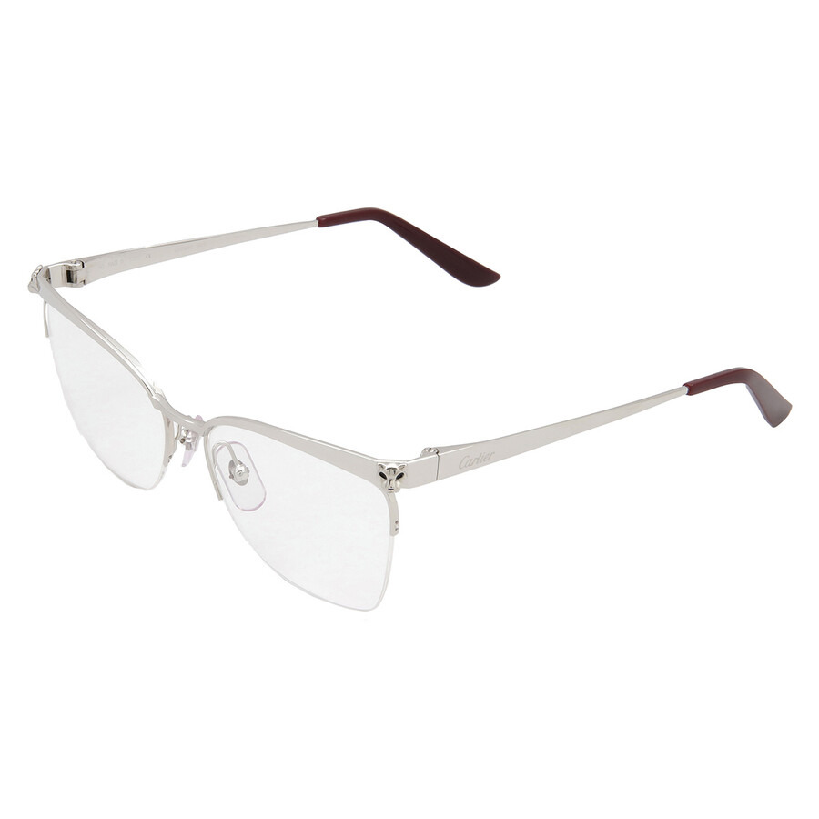 Cartier Demo Cat Eye Ladies Eyeglasses CT0125O 003 54 - 4