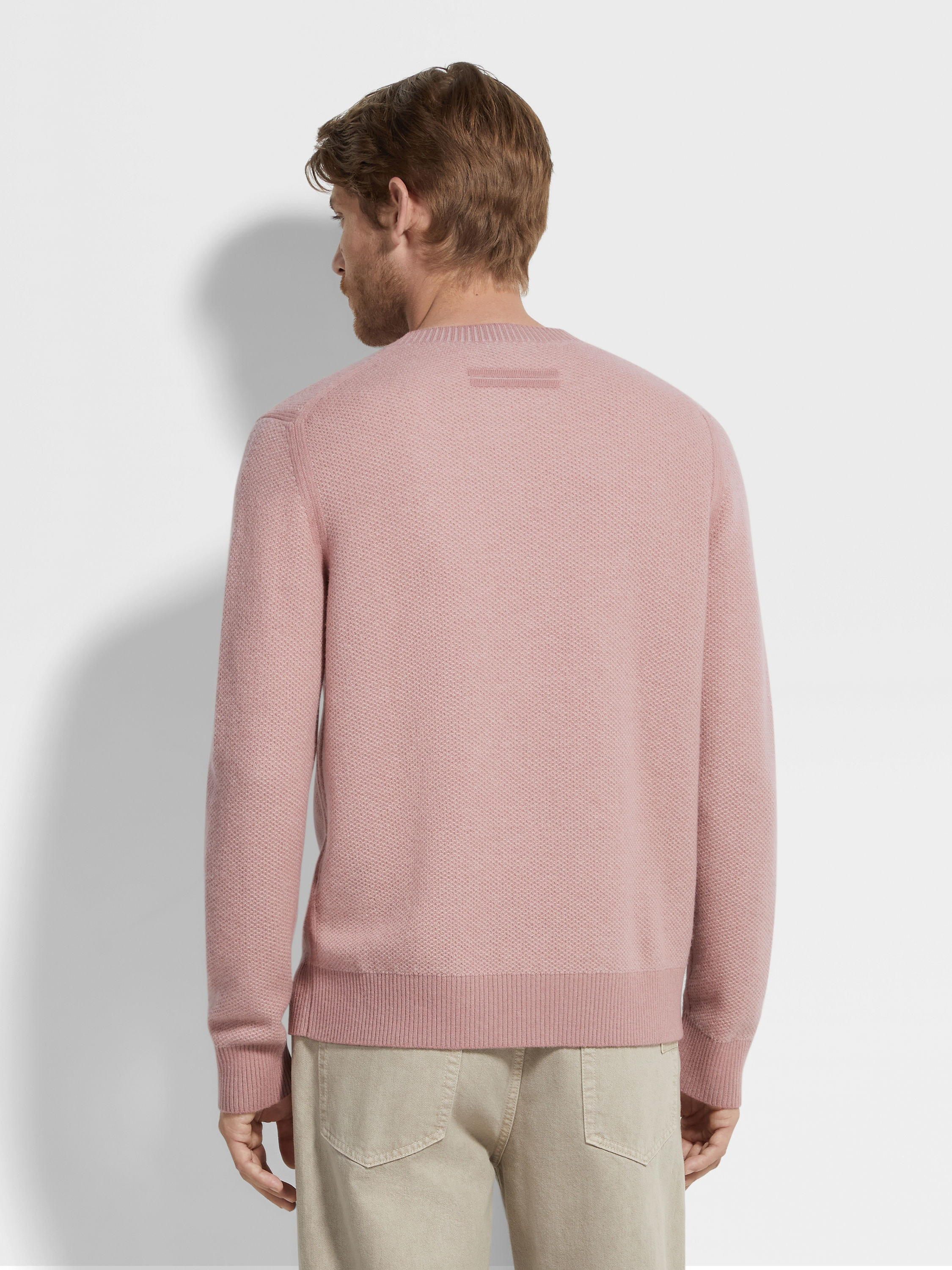 DUST PINK OASI CASHMERE CREWNECK - 5