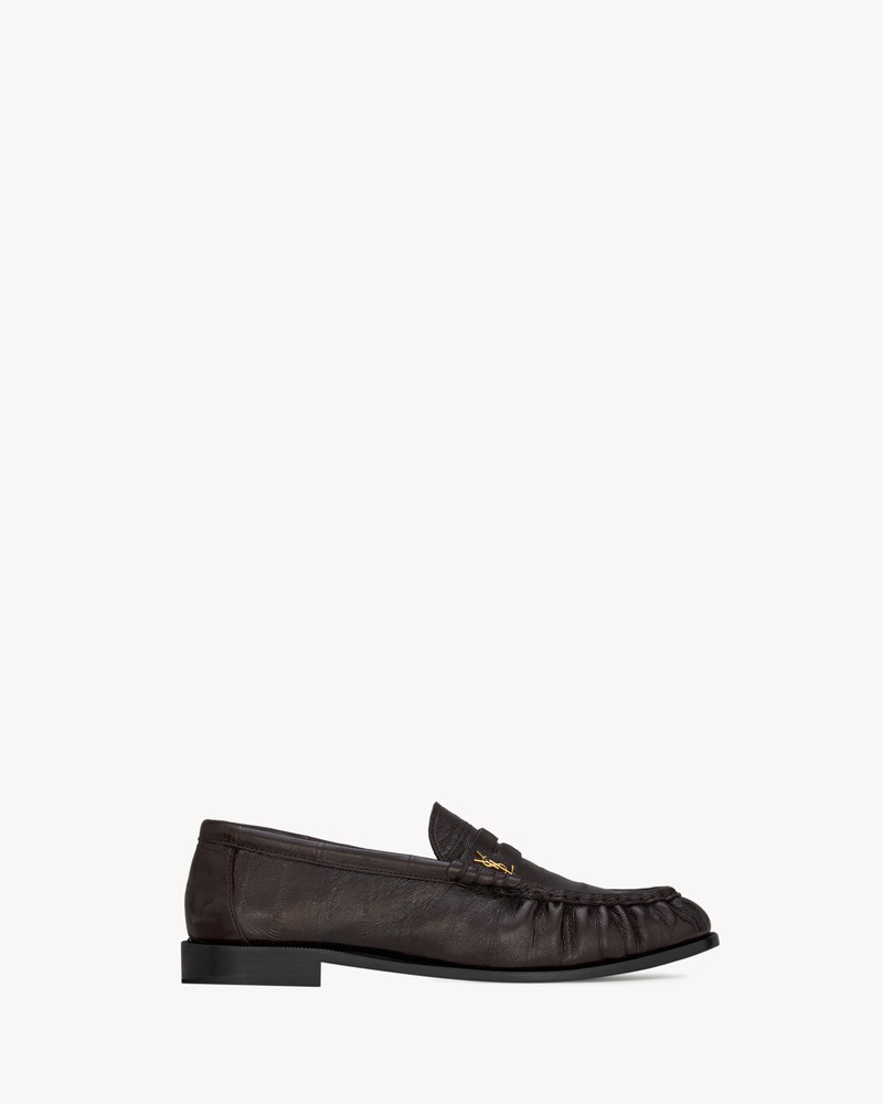 SAINT LAURENT le loafer penny slippers in eel outlook