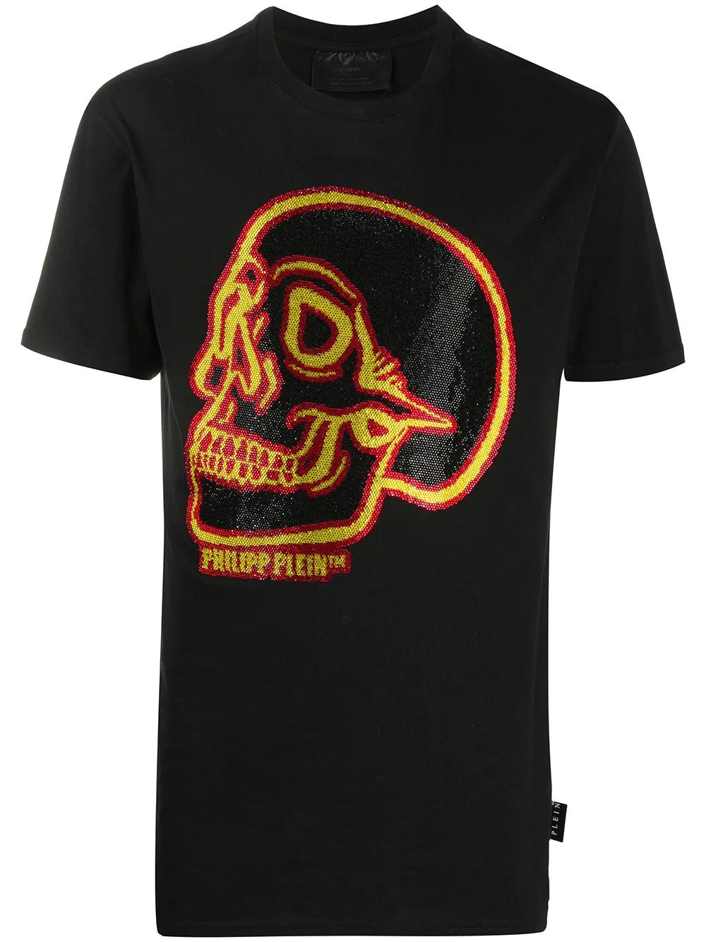 crystal outline skull T-shirt - 1