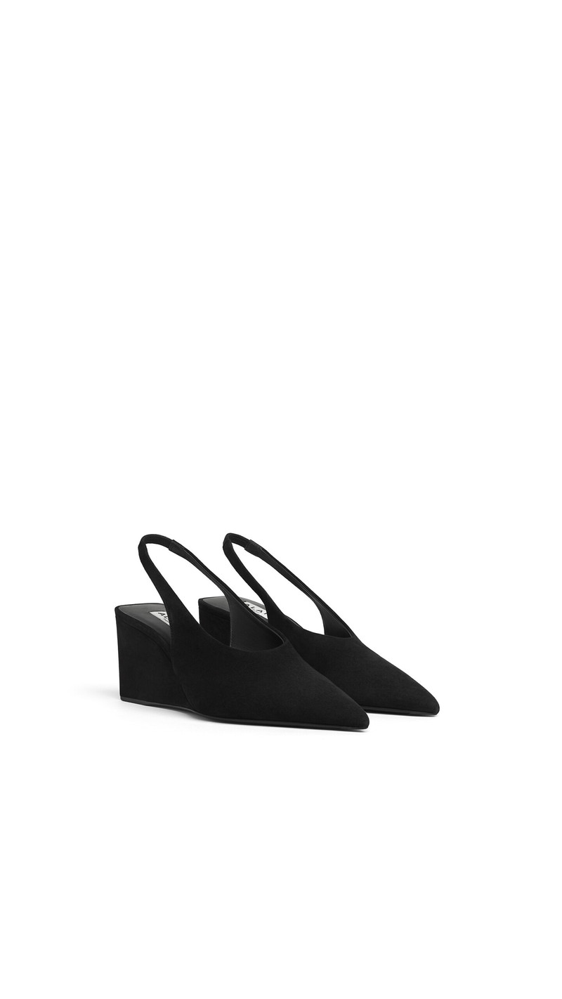 Alaïa CUBE WEDGE SLINGBACKS IN SUEDE outlook