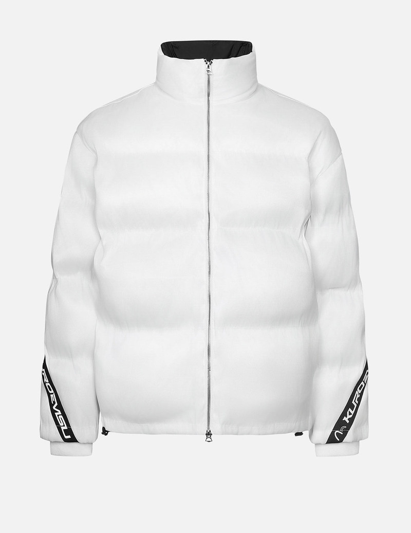 LED Light and Logo Print Relax Fit Down Jacket 1