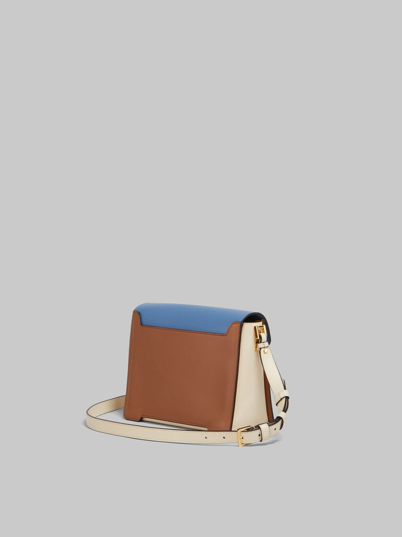 Marni LIGHT BLUE, LIGHT BROWN E WHITE LEATHER TRUNKAROO MEDIUM SHOULDER BAG outlook