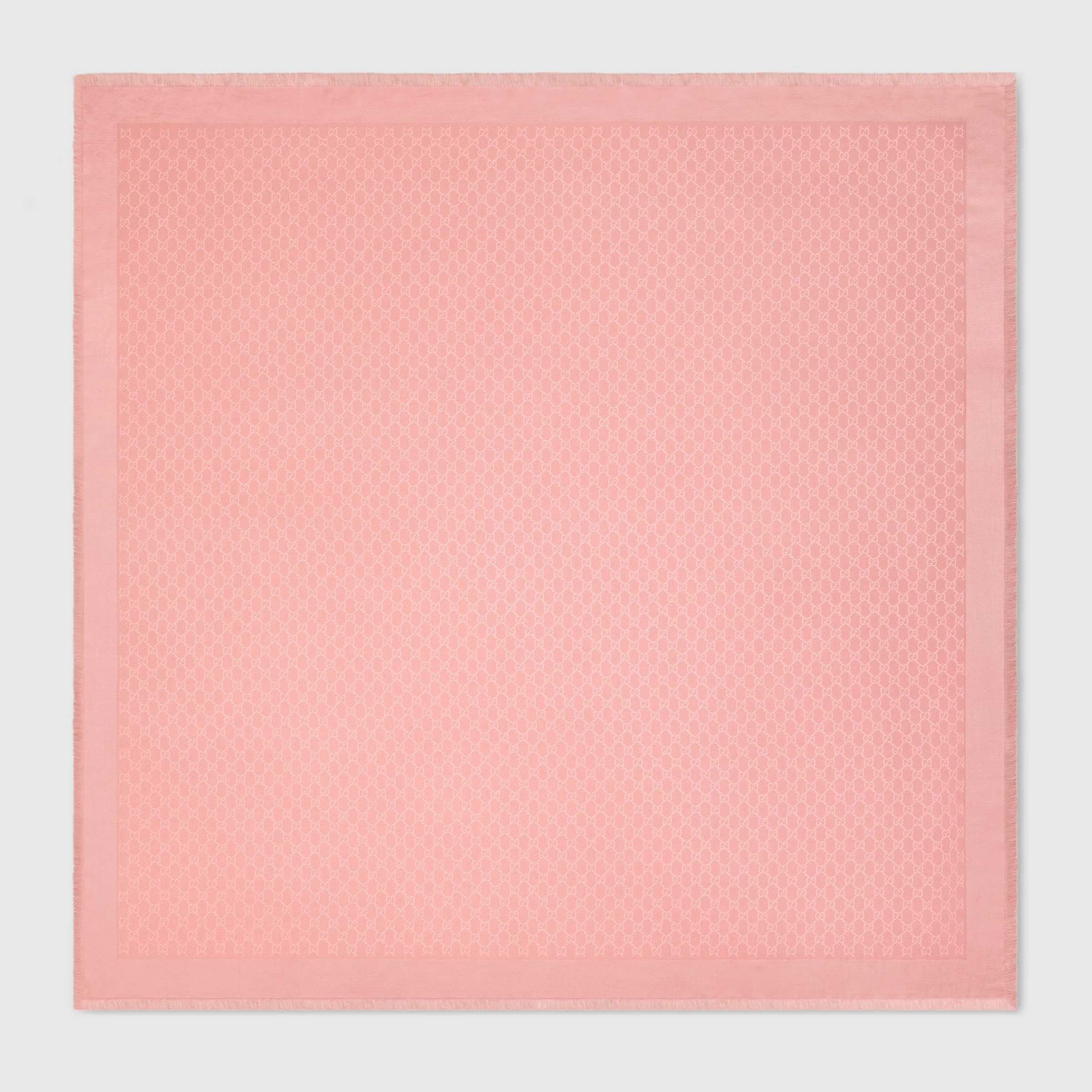 GG silk wool shawl - 1