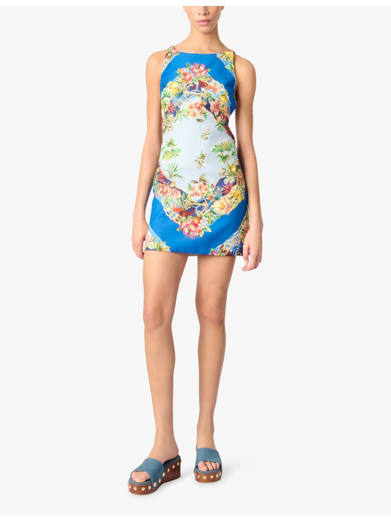 maje Tropical-Pattern Woven Mini Dress outlook