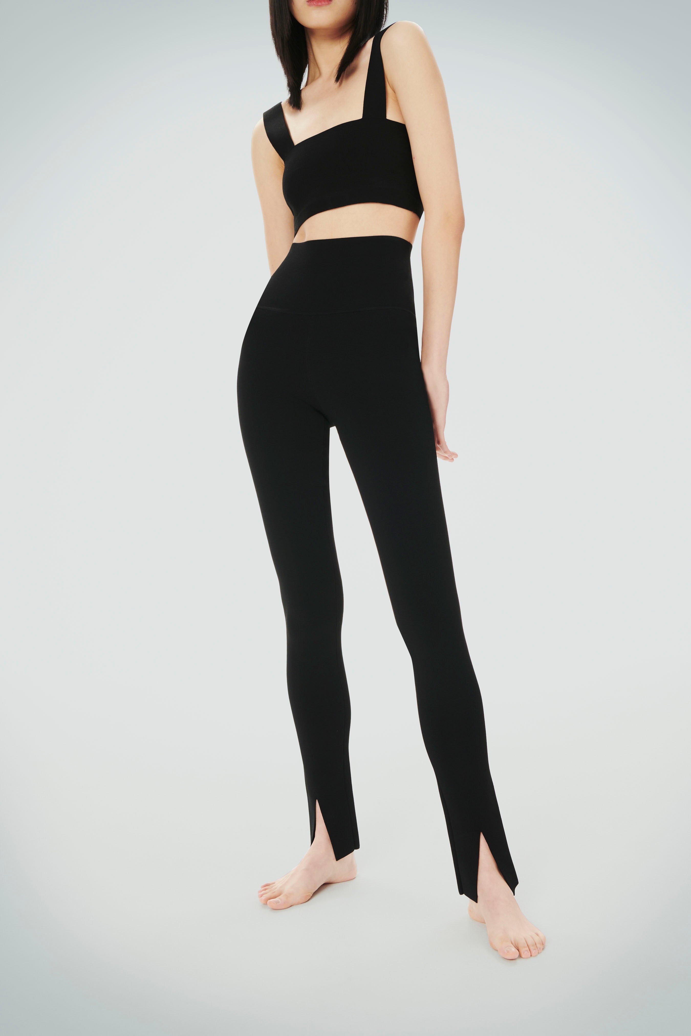 VB Body Split Front Leggings In Black - 3