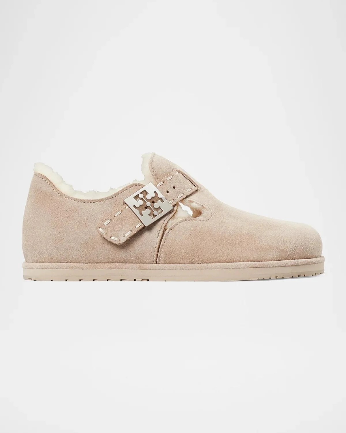 Mellow Shearling-Lined Suede Clogs - 1