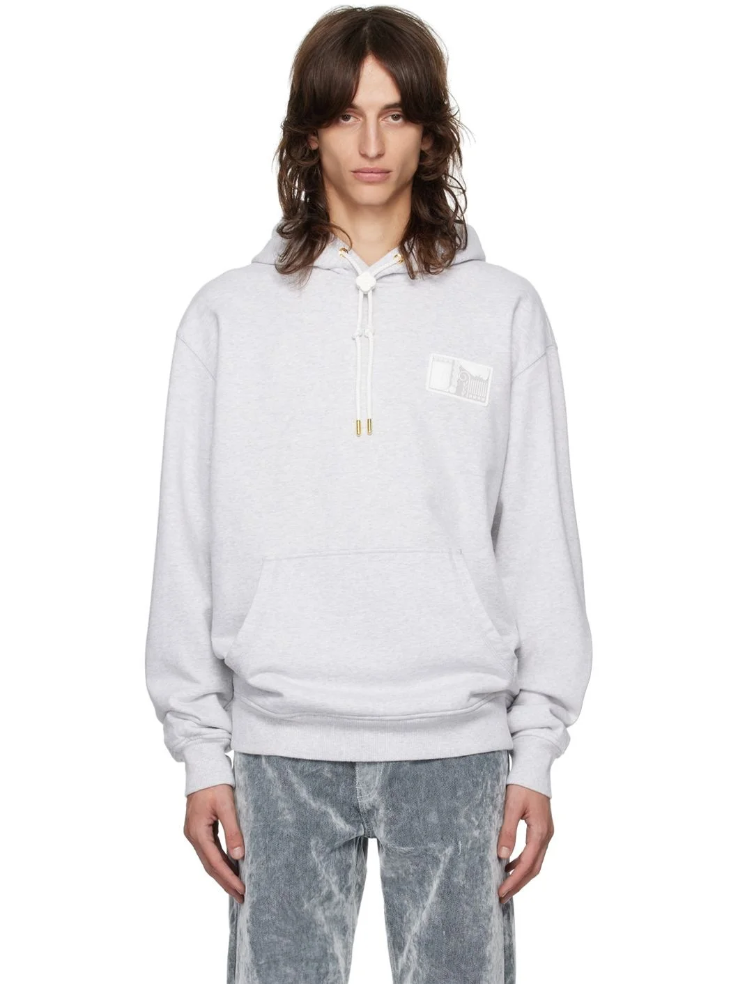Gray Tennis Statues Hoodie - 1