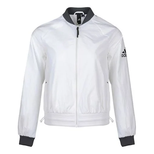 (WMNS) adidas 폭격기 Wv Fem 재킷 백색 DW4553 - 1
