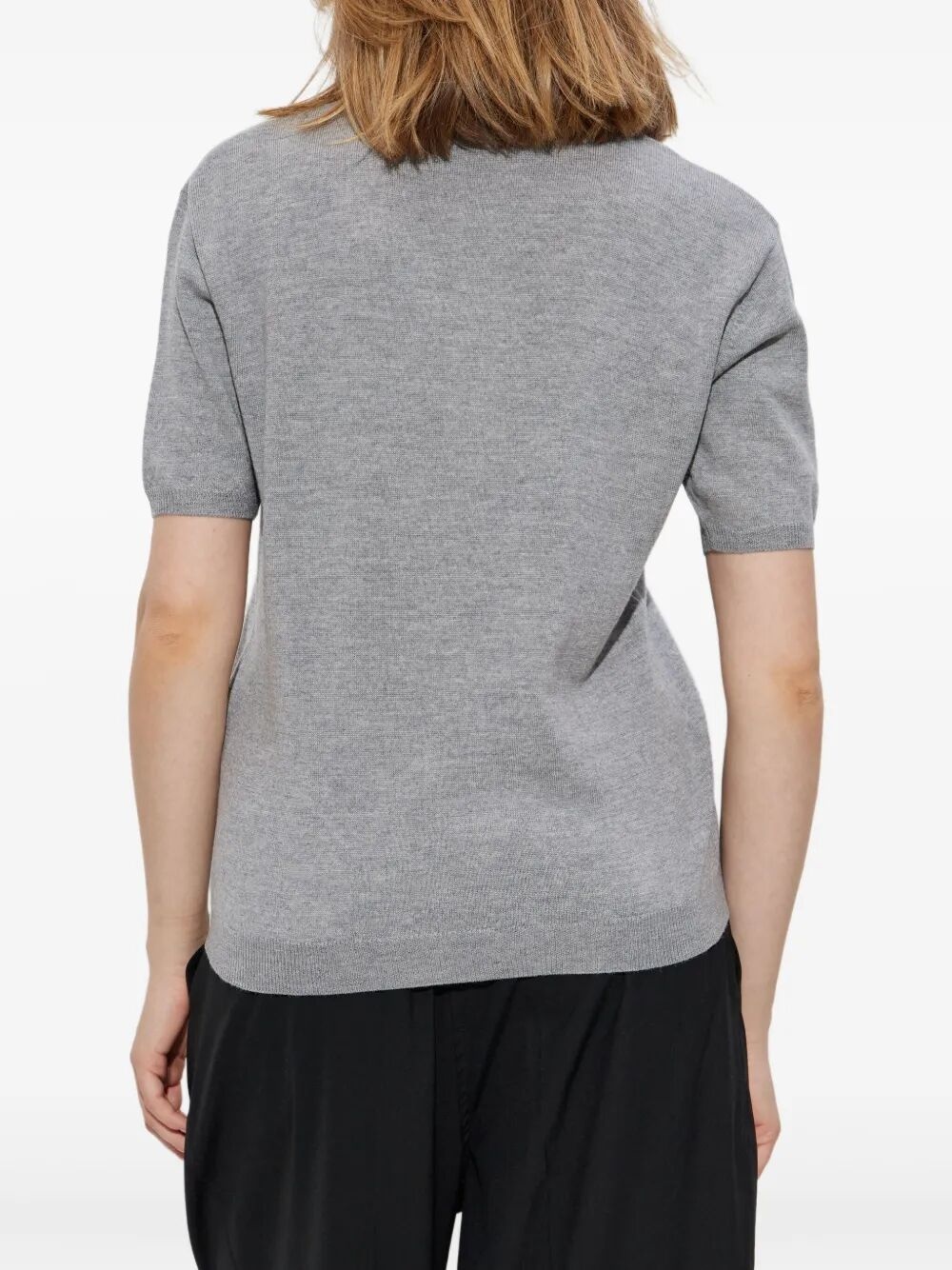 Wool Polo Shirt With Velvet Collar - 3