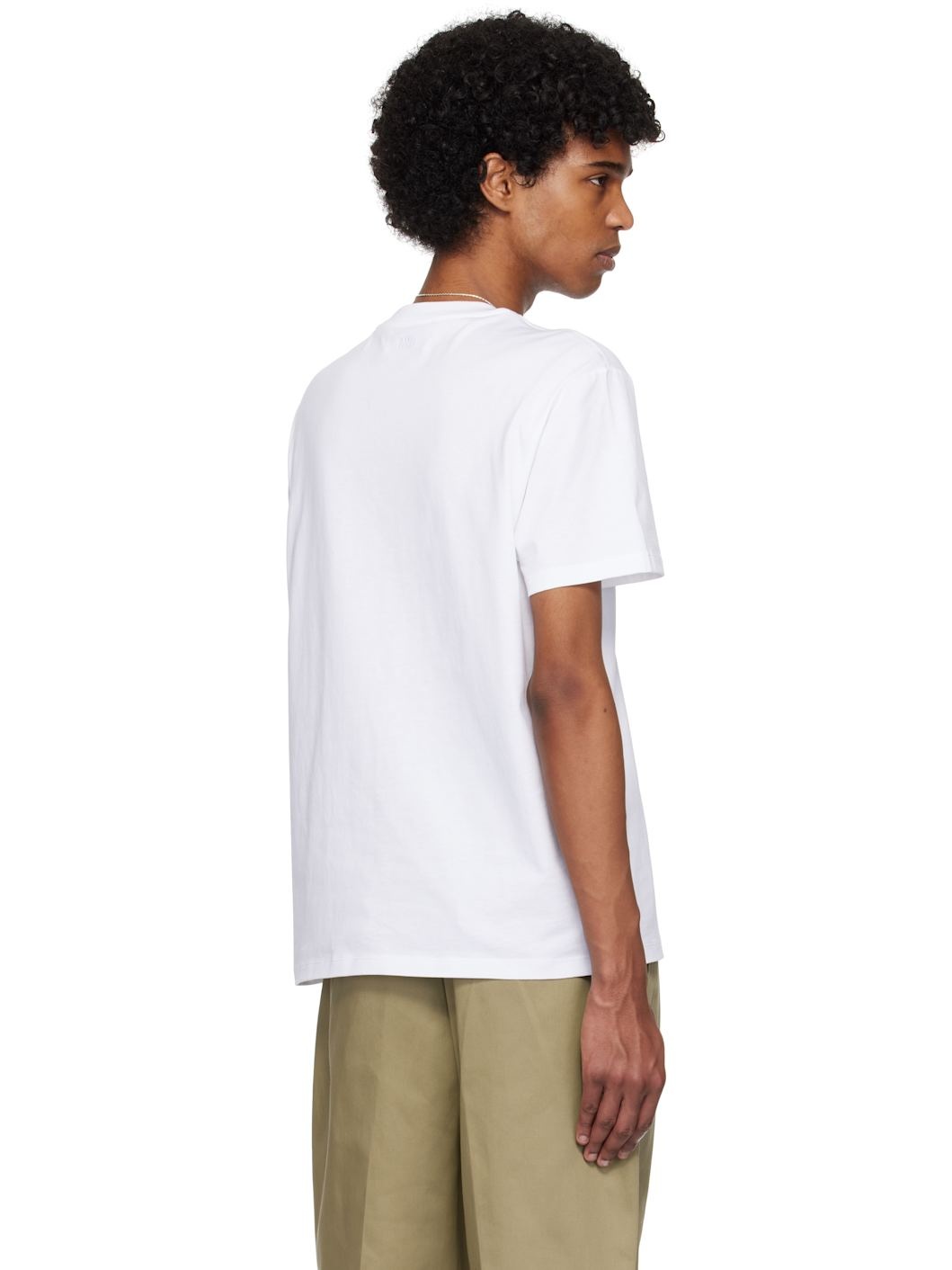 White Cotton Ami de Coeur T-shirt - 3