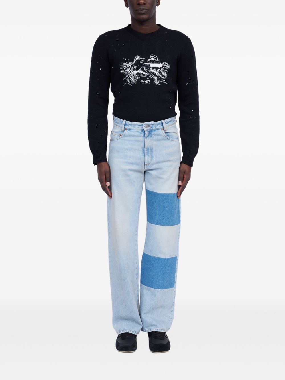 stripe-detail jeans - 2