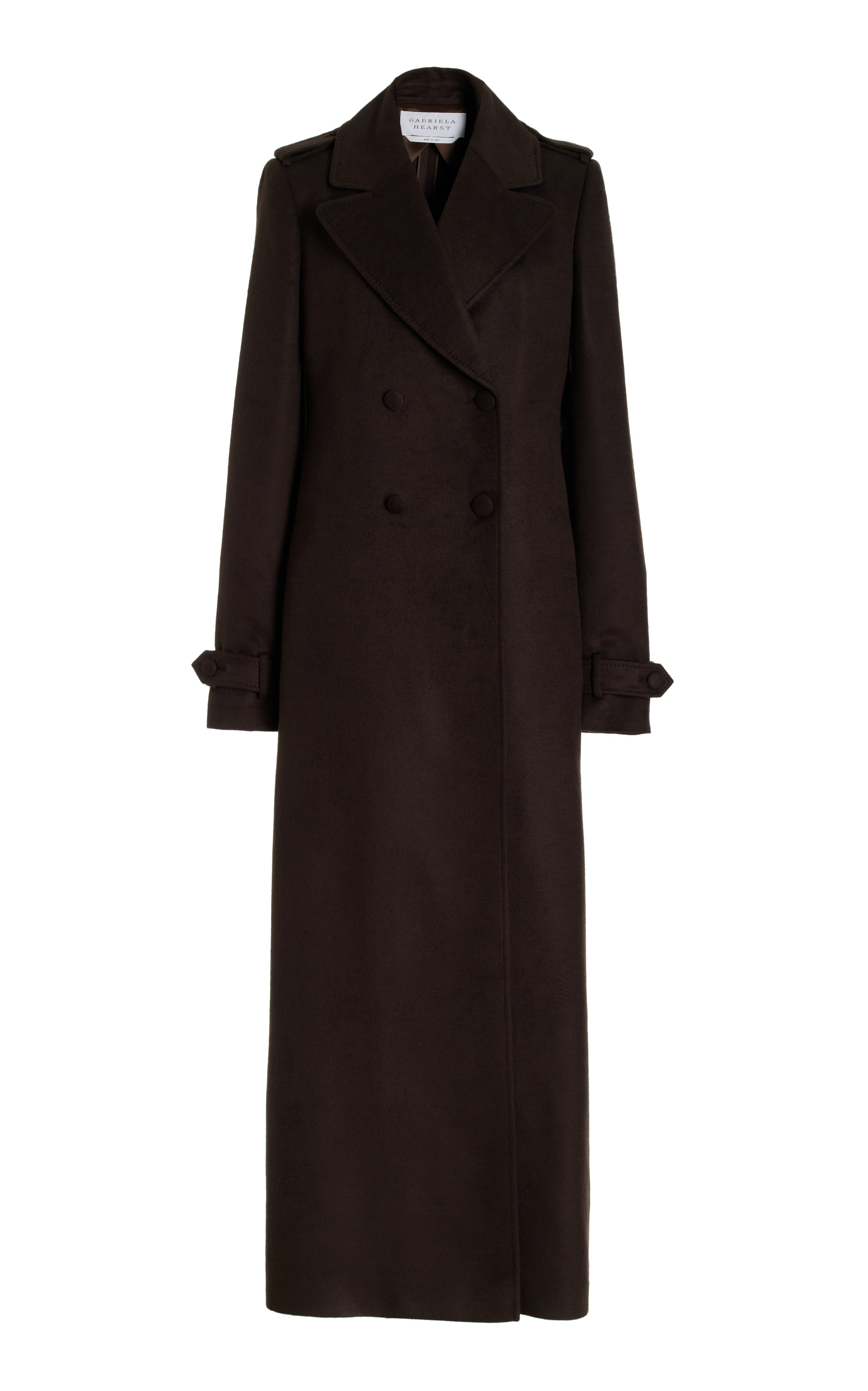 Houstt Trench Coat in Chocolate Winter Silk - 1