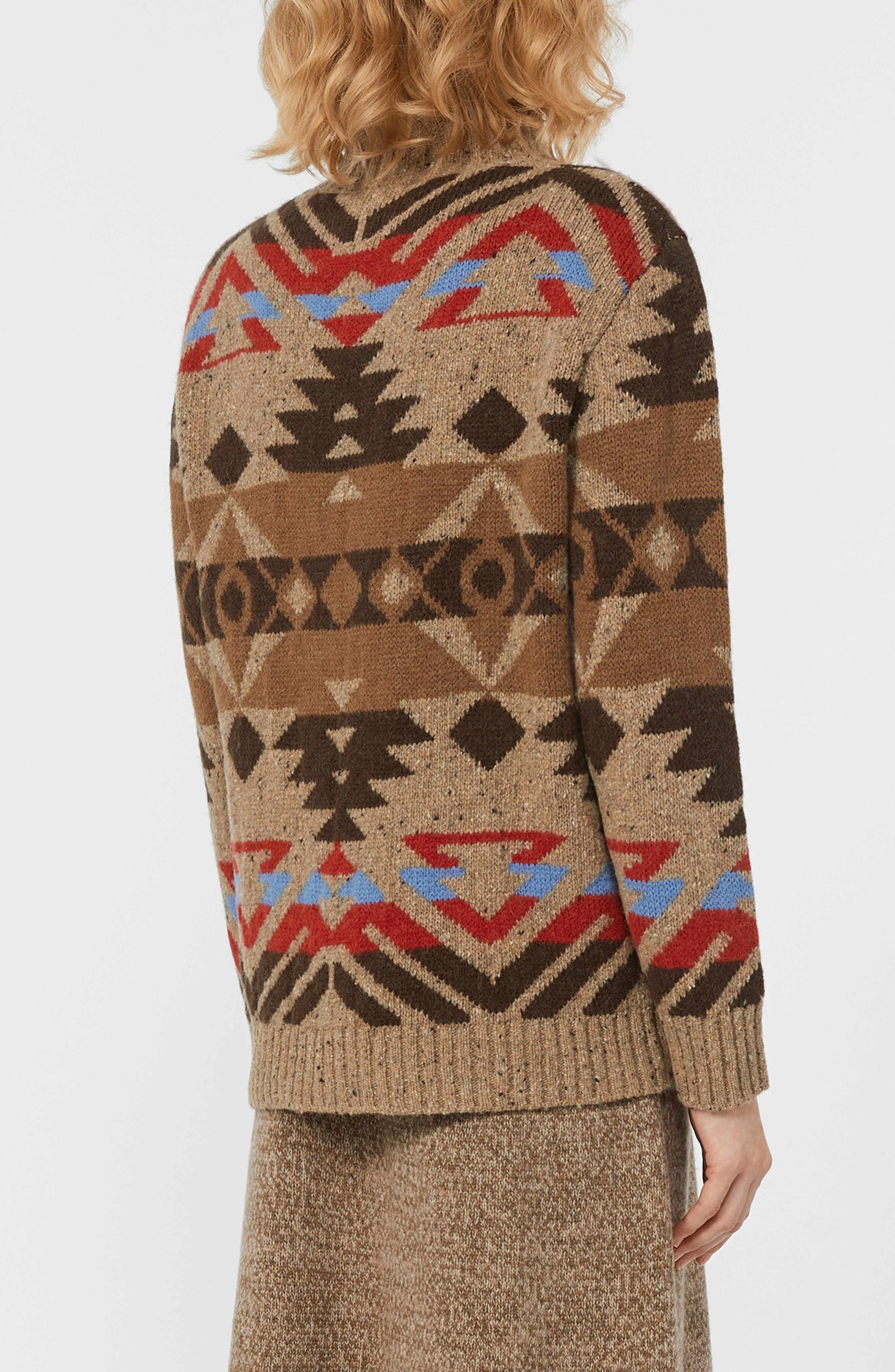Weekend Max Mara Eritrea Jacquard Mock Neck Sweater in Avio at Nordstrom - 2