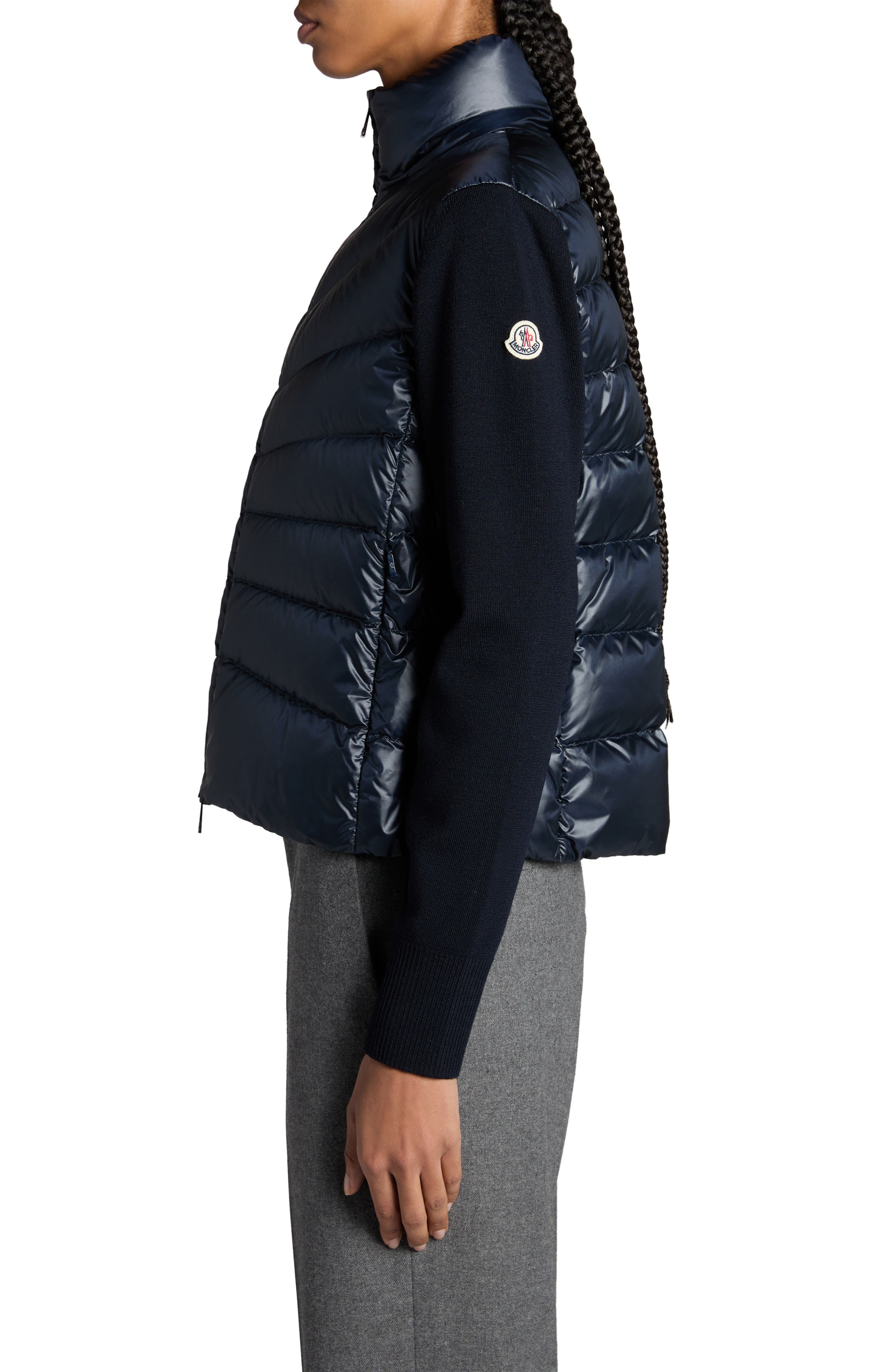 Quilted Down & Wool Knit Cardigan - 4