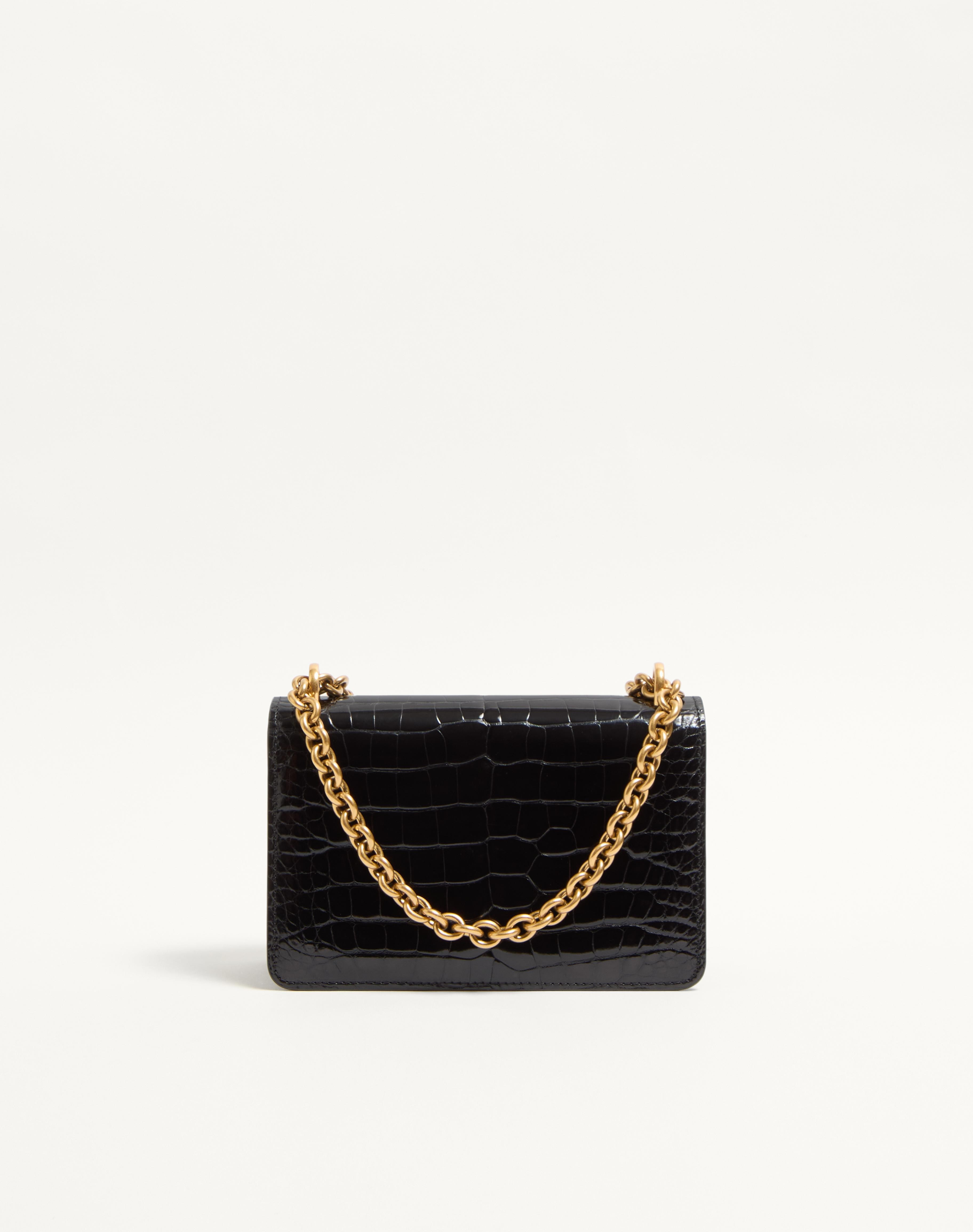 VALENTINO GARAVANI VAIN SMALL SHOULDER BAG IN CROCODILE LEATHER - 5