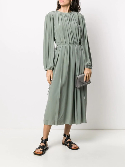 Lemaire pleated detail silk dress outlook