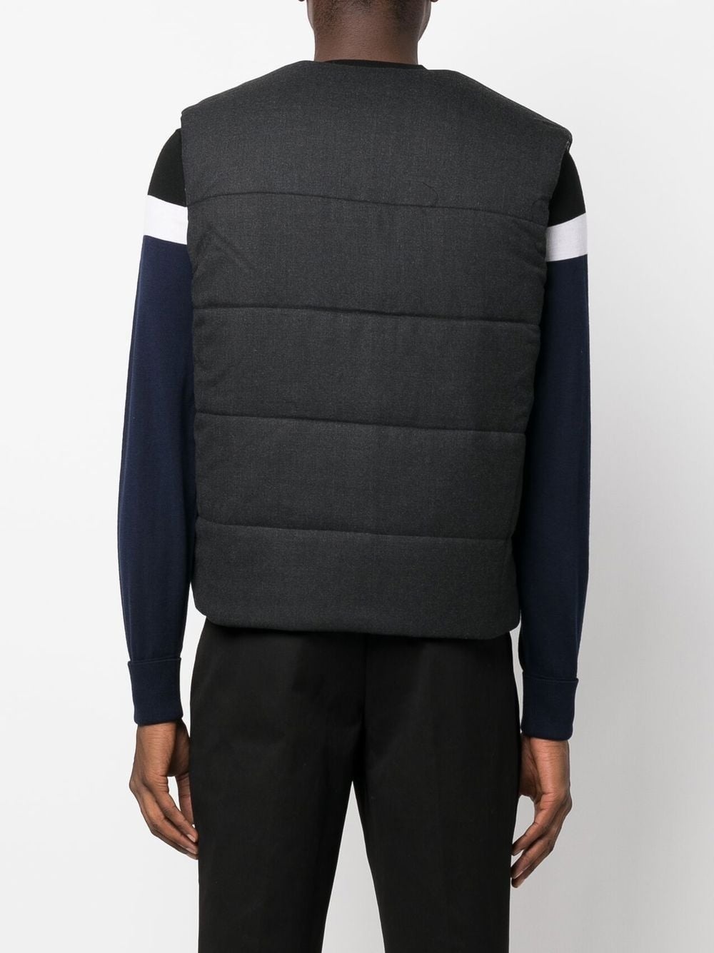 colour-block panel gilet - 6