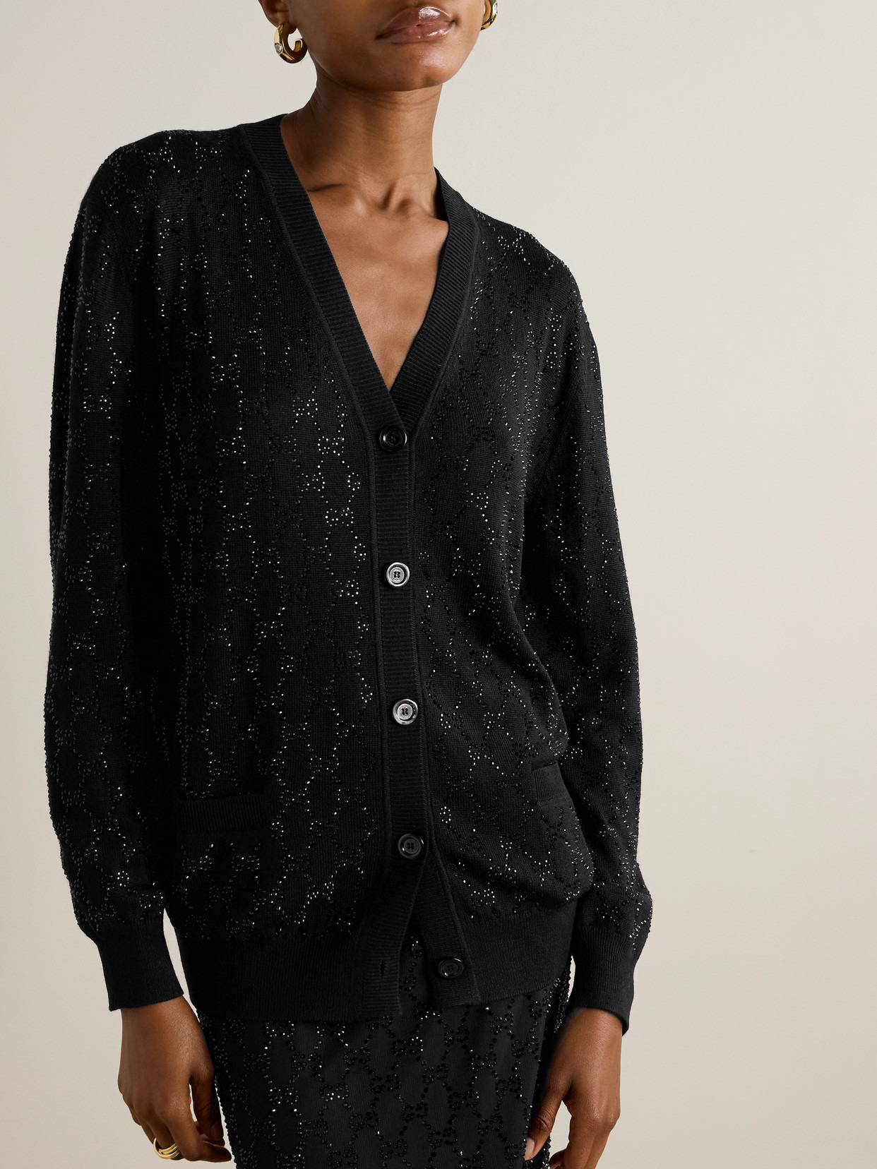 Crystal-embellished Wool Cardigan - 4