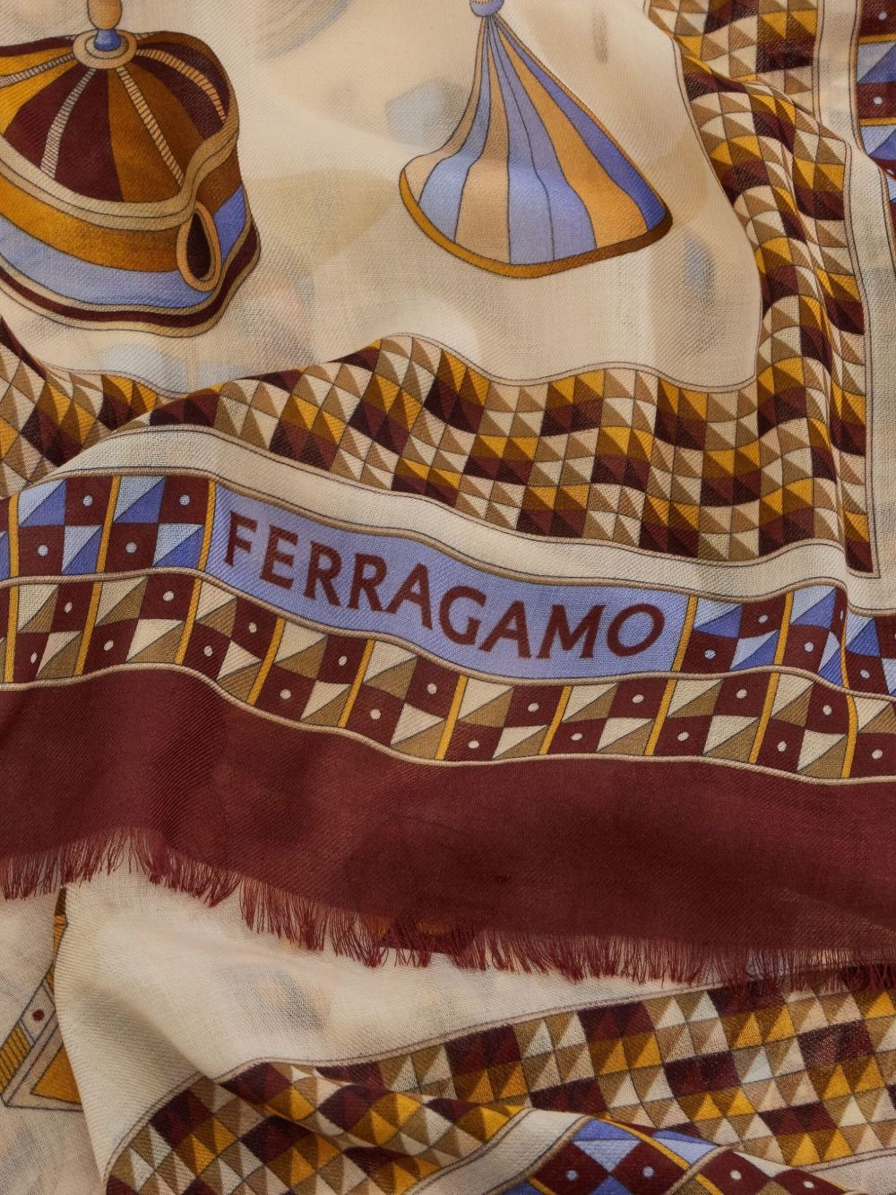 geometrical renaissance print-cashmere shawl - 3