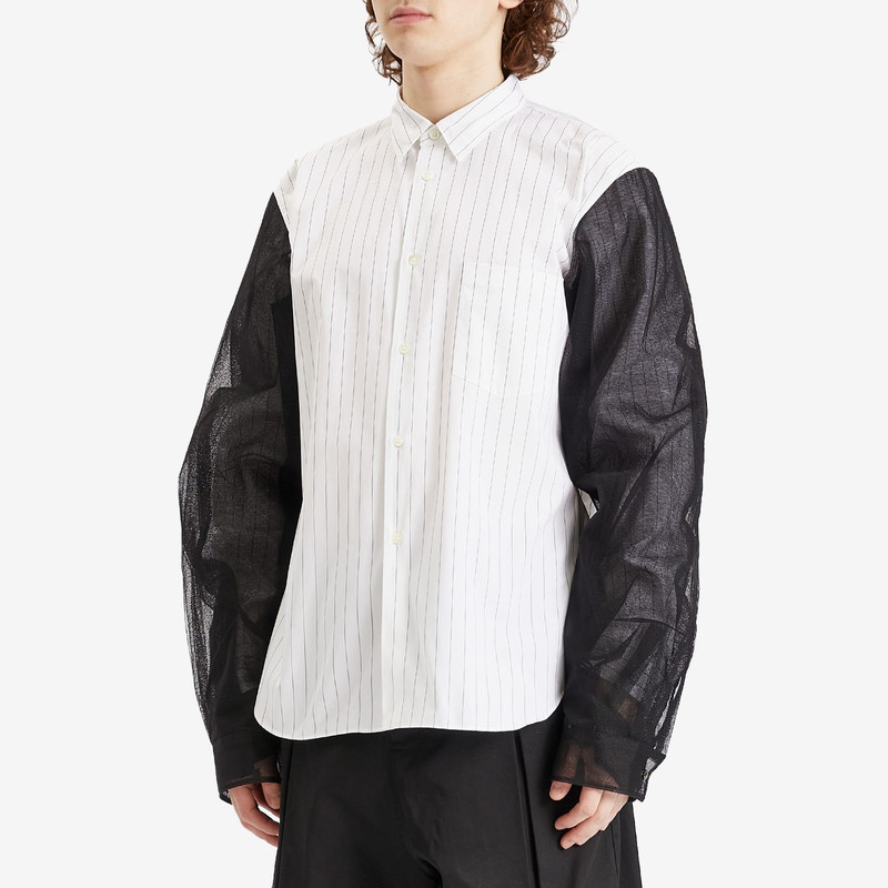 Comme des Garçons Homme Plus Comme des Garçons Homme Plus Cotton Tulle Broad Stripe Shirt outlook