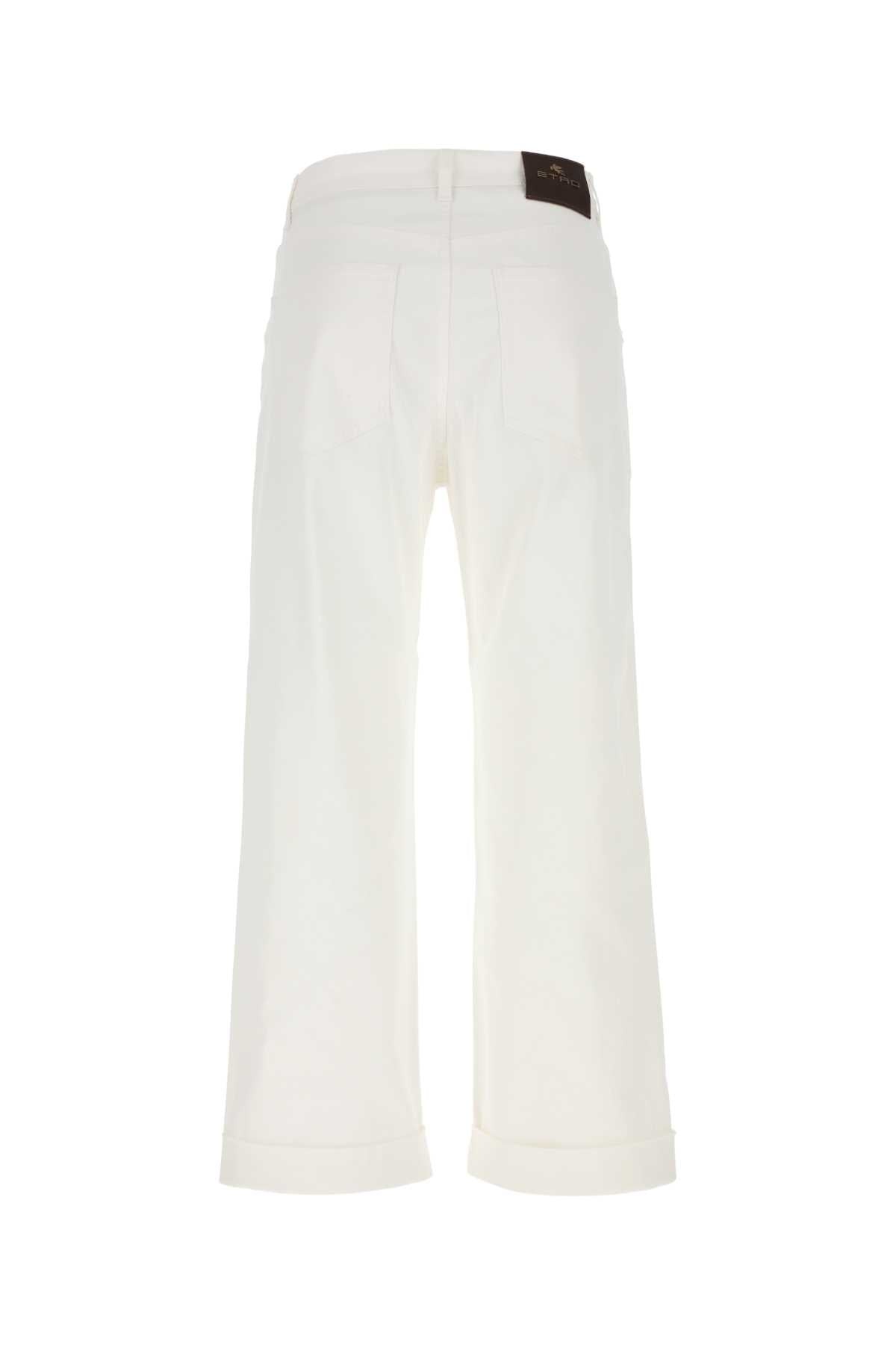Etro Men White Stretch Denim Jeans - 2
