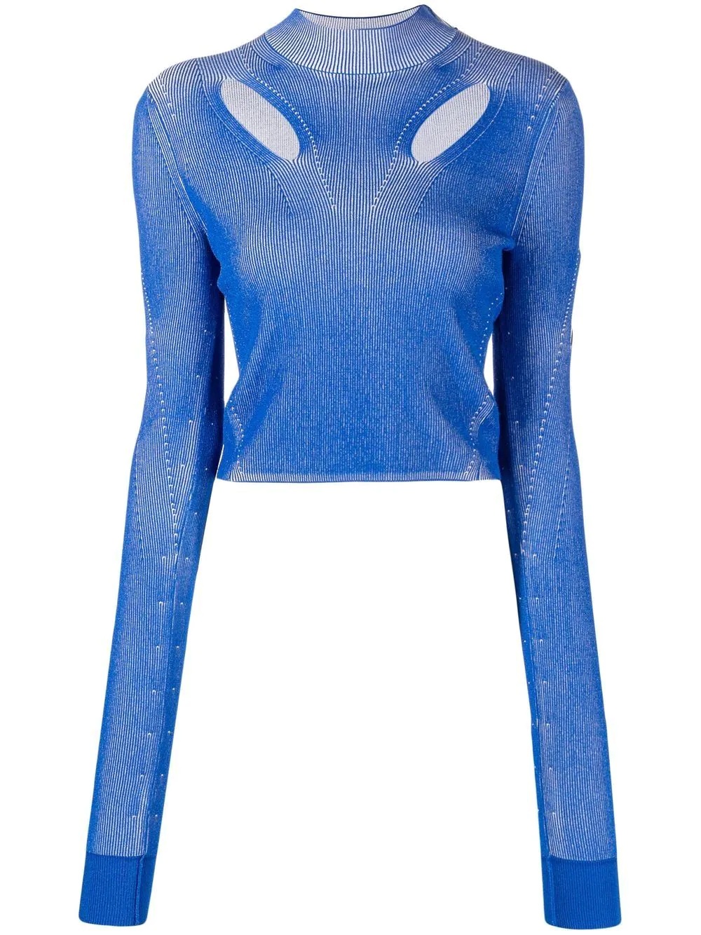 two-tone cut-out detail top - 1