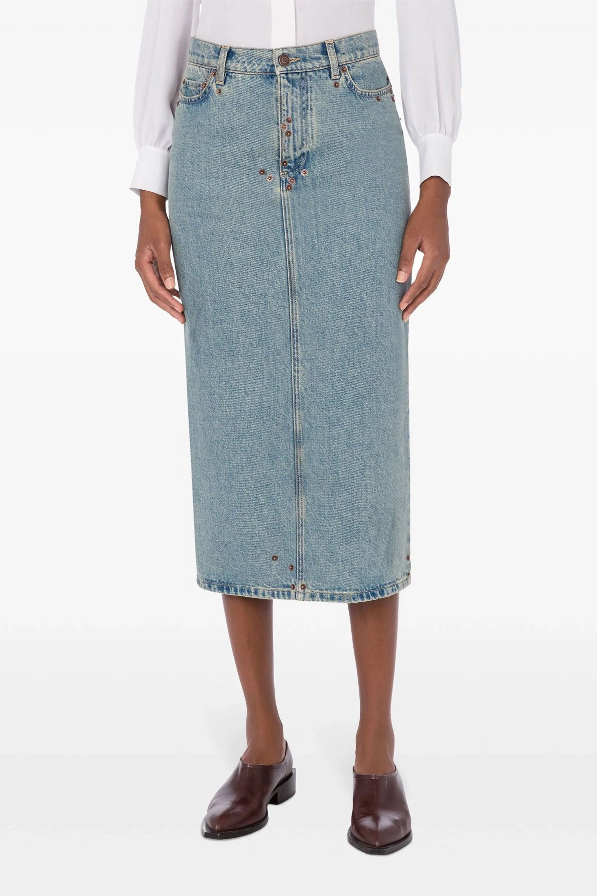 Rivets denim skirt - 2