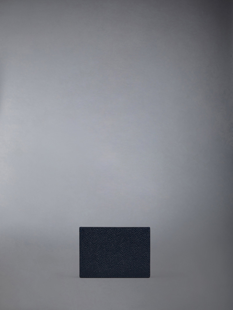 Thom Browne PEBBLE GRAIN LEATHER SINGLE CARD HOLDER outlook