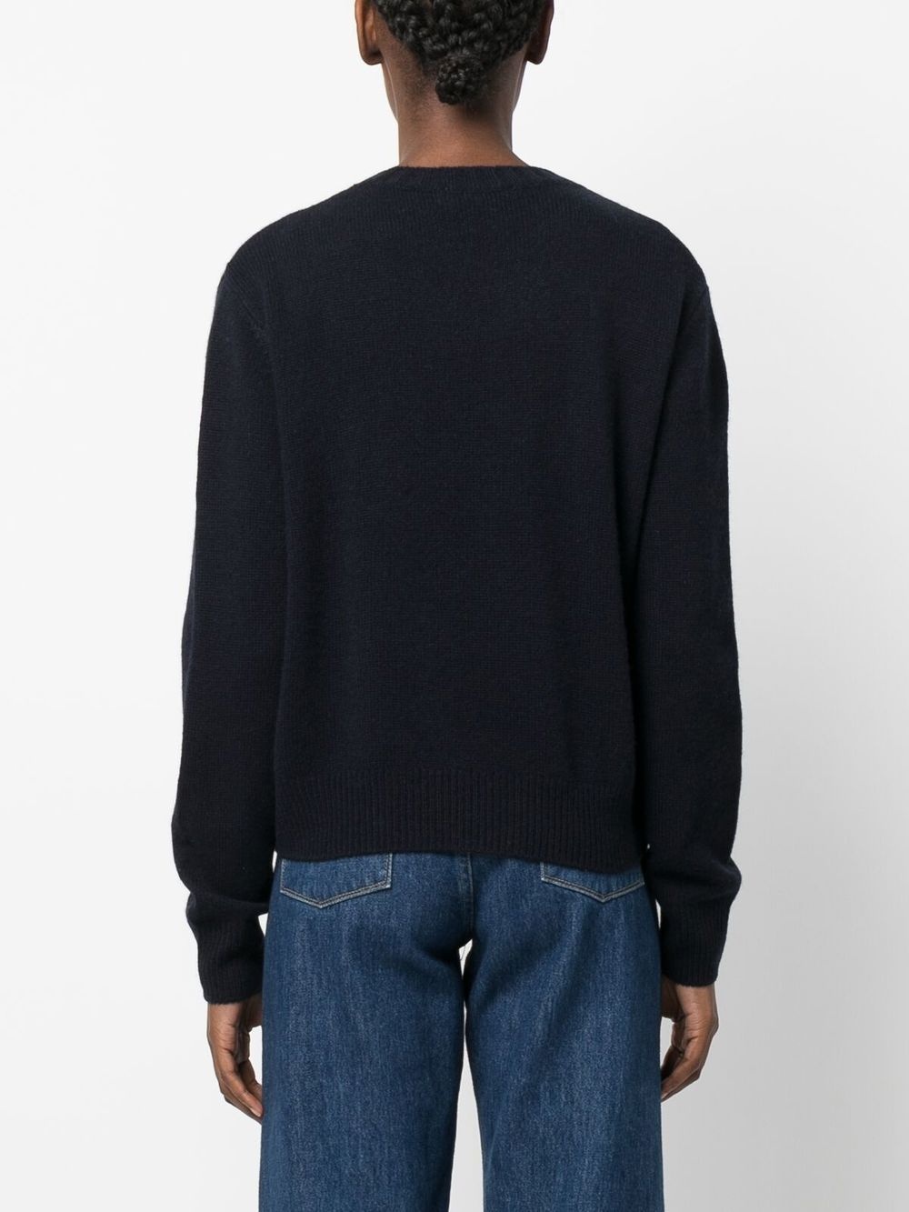 logo-embroidered crew-neck jumper - 4